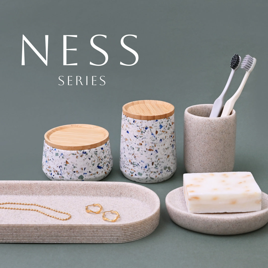 洗面所をスッキリおしゃれに。高級感のあるインテリアシリーズ「NESS (ネス)」