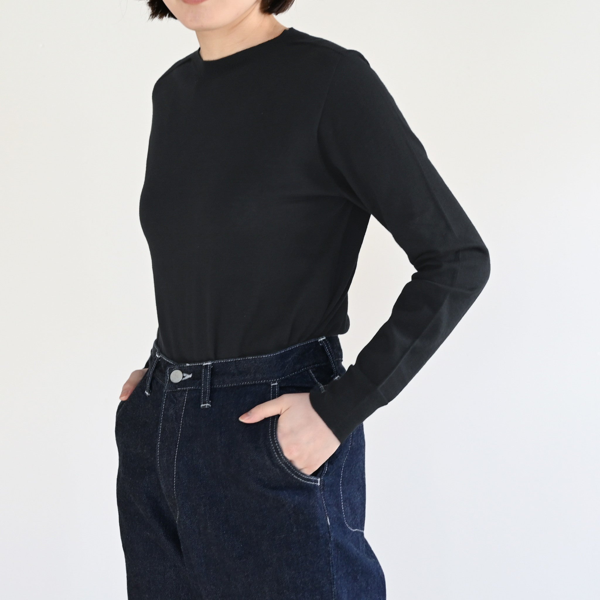 ハイゲージニットプルオーバー 長袖