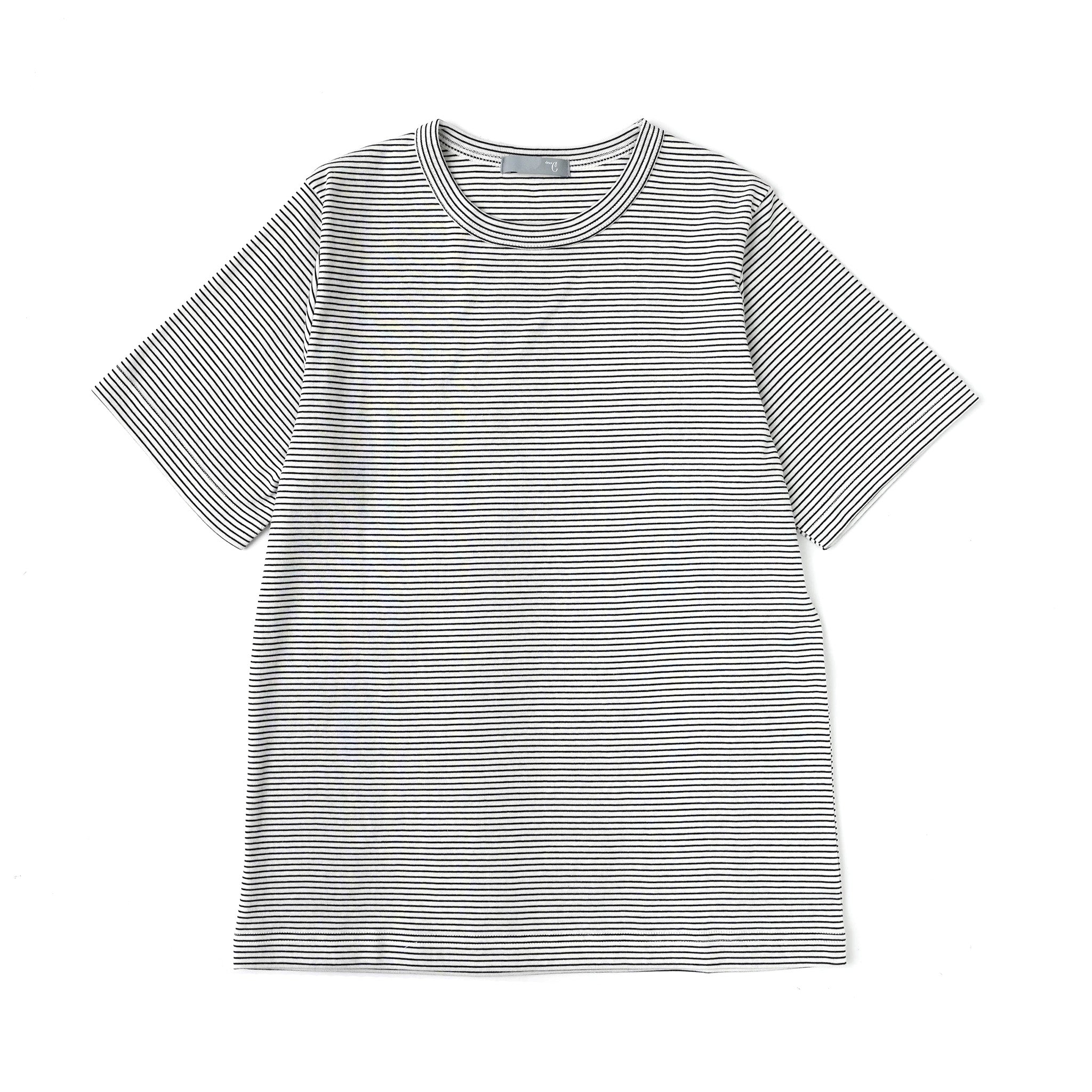 フライスコットンボーダーTシャツ 半袖