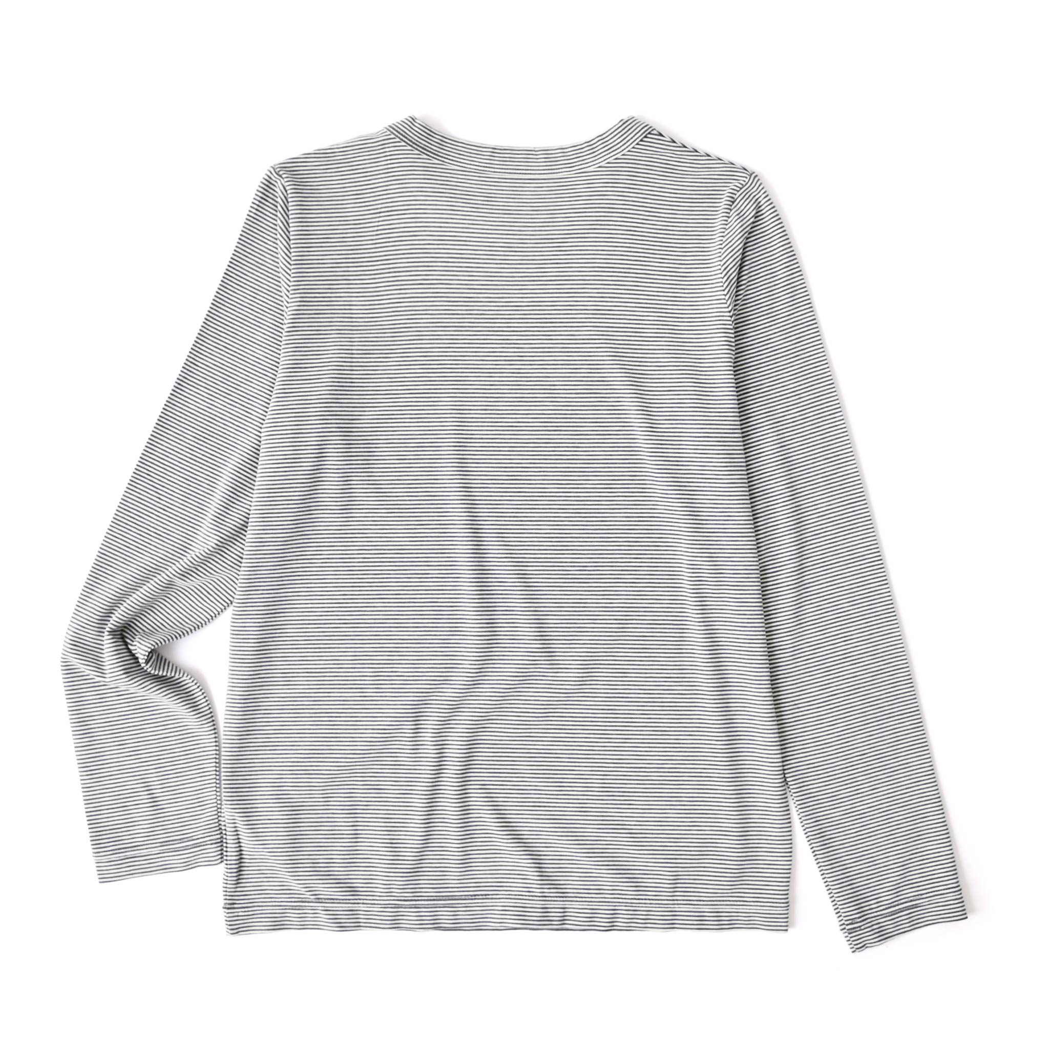 ウォームボーダークルーネックTシャツ 長袖