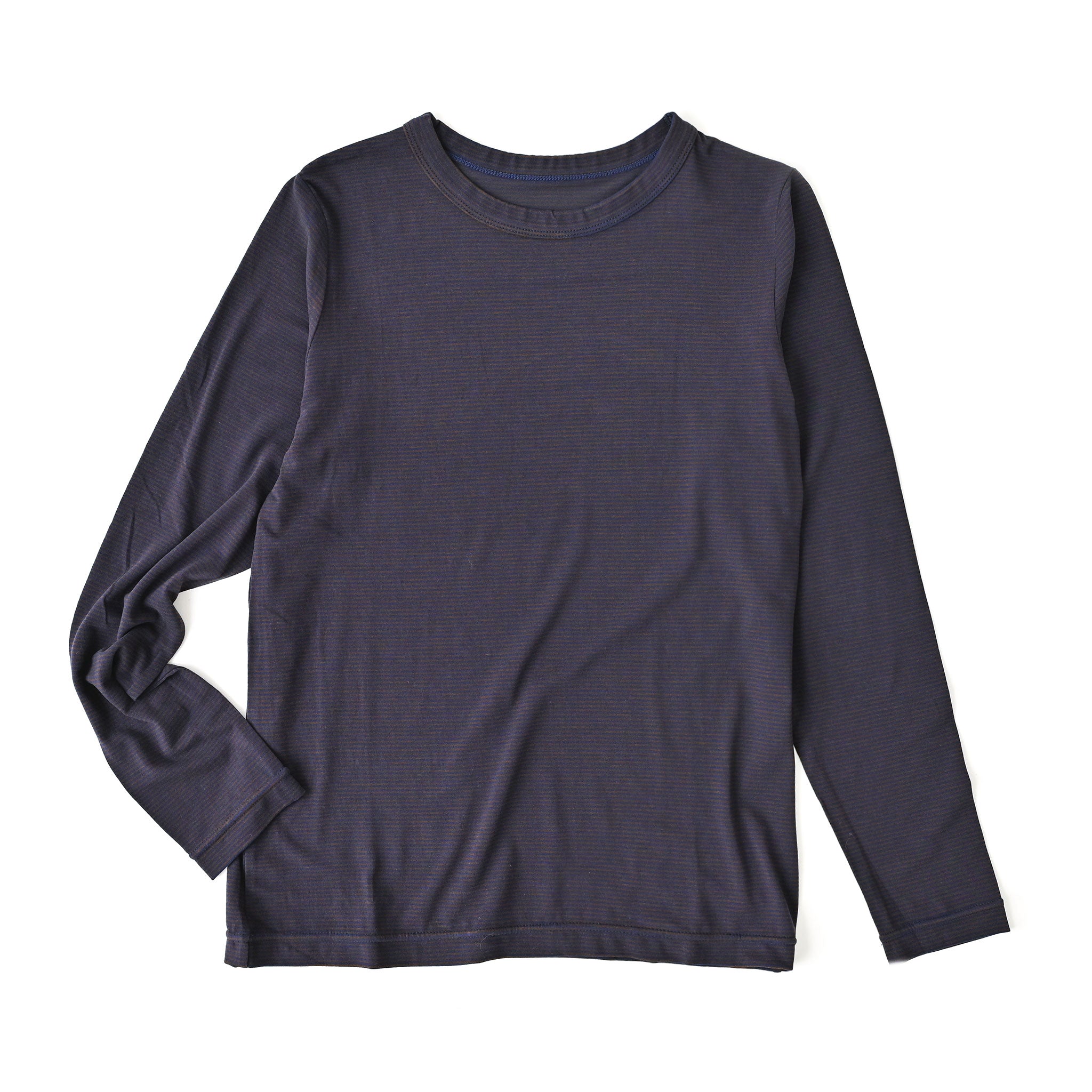 ウォームボーダークルーネックTシャツ 長袖