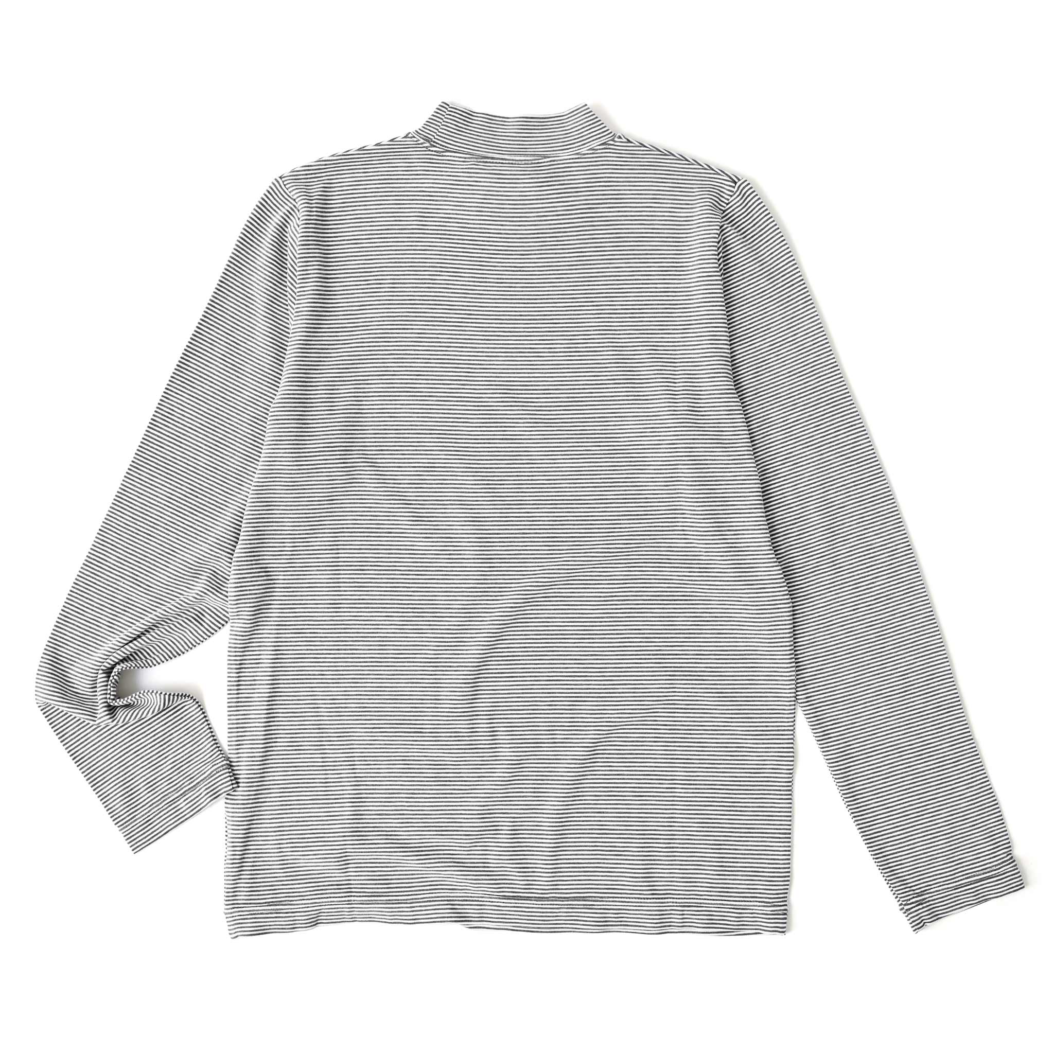 ウォームボーダーハイネックTシャツ 長袖