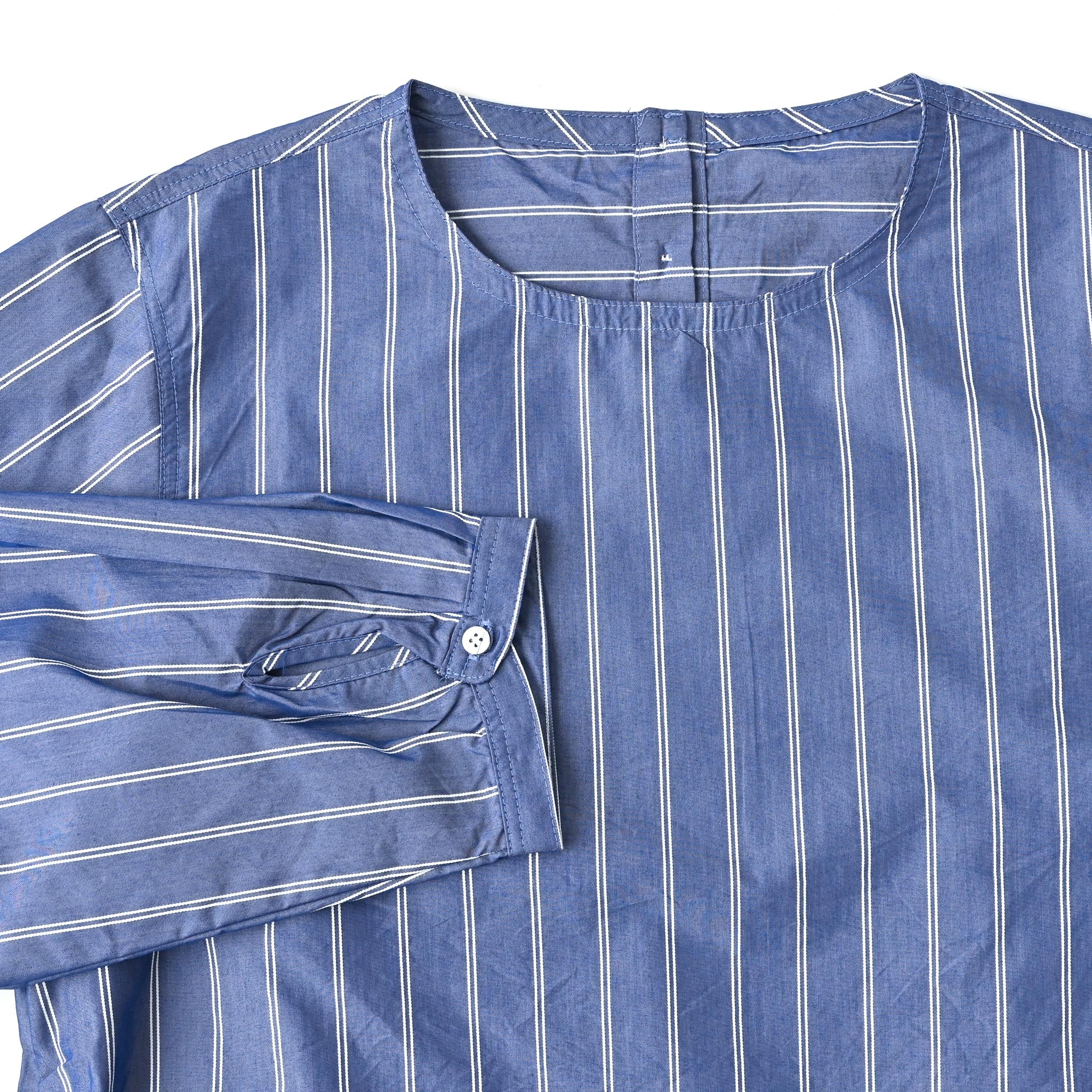 ストライプブロードロングプルオーバー 長袖