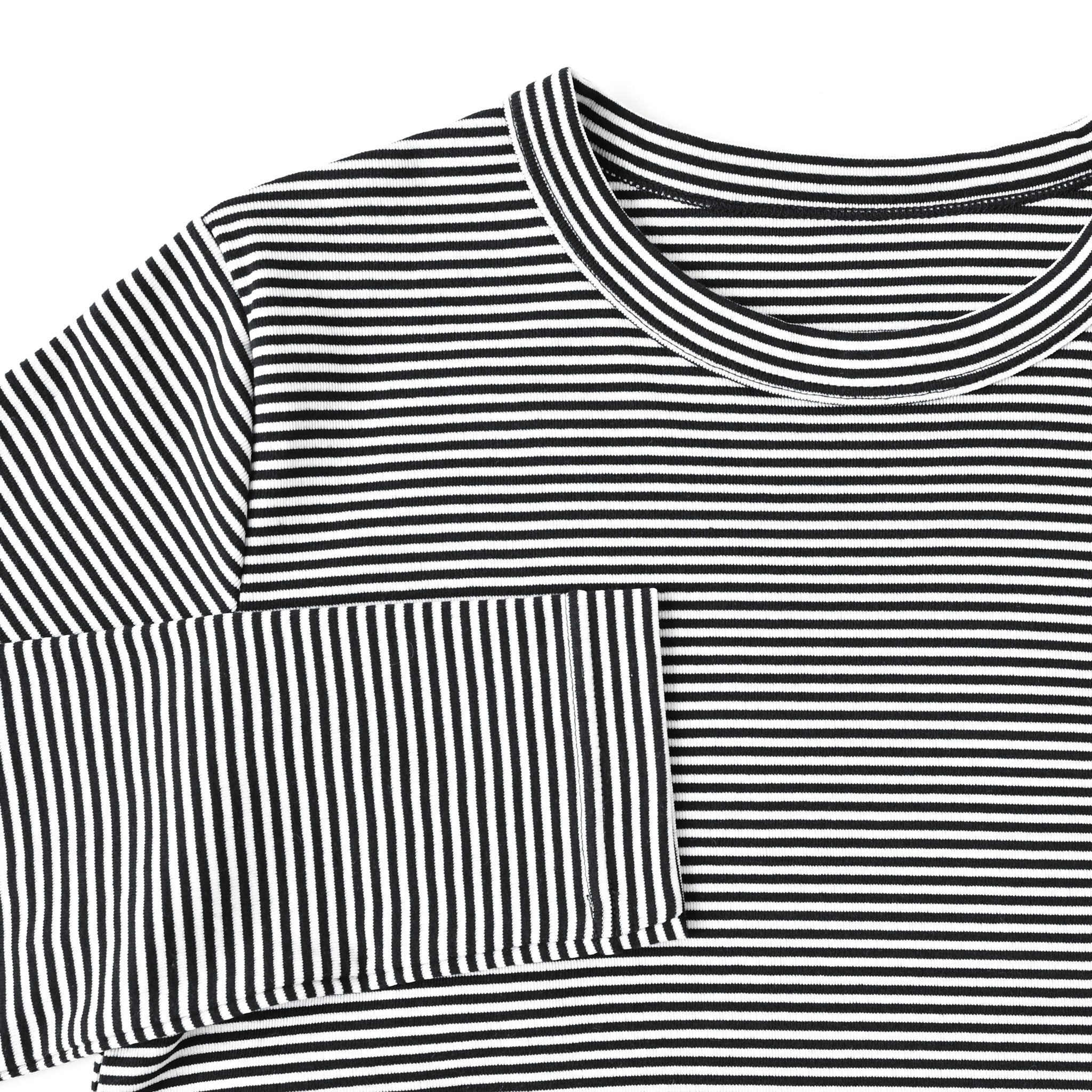 フライスボーダークルーネックTシャツ 長袖