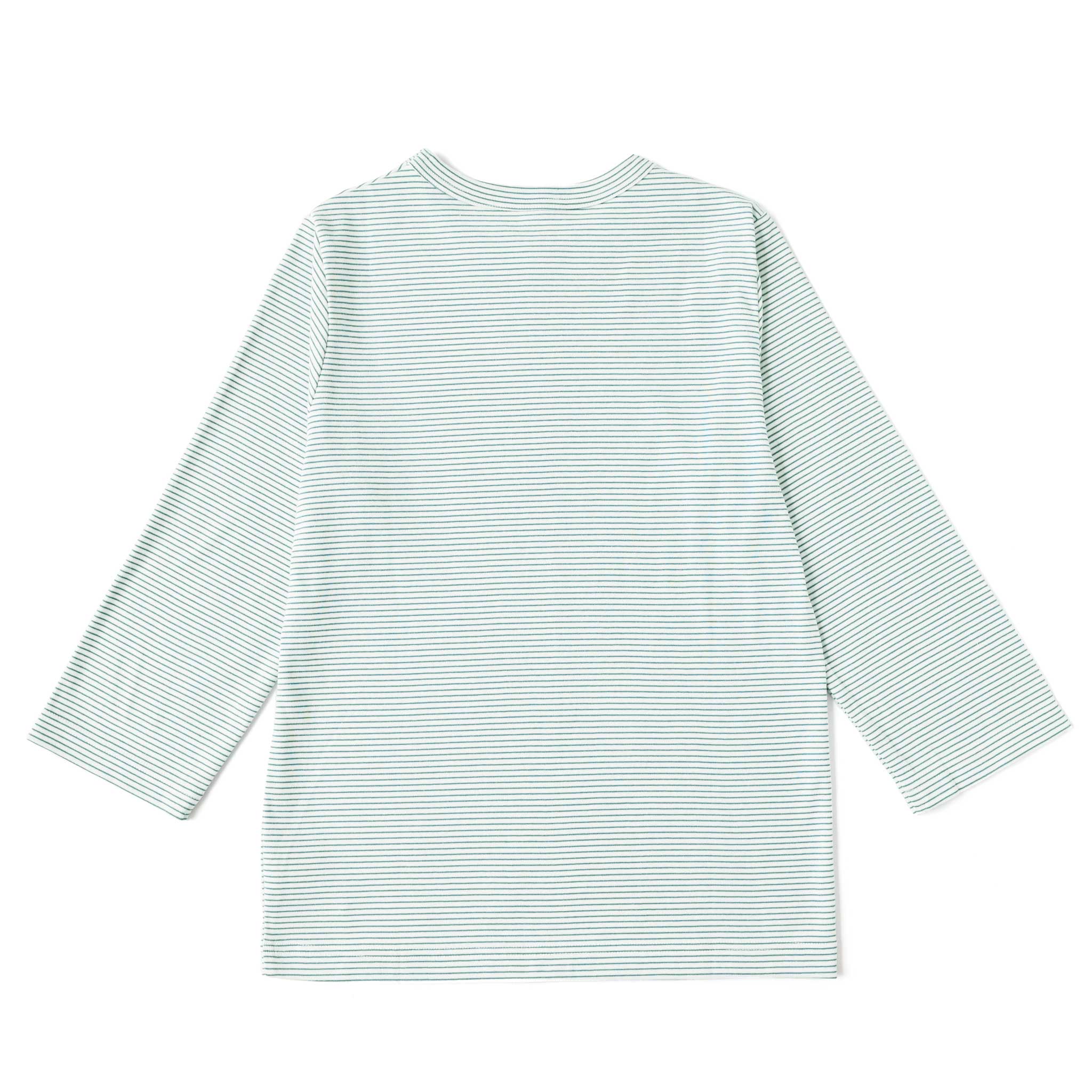 フライスコットンボーダーTシャツ 7分袖