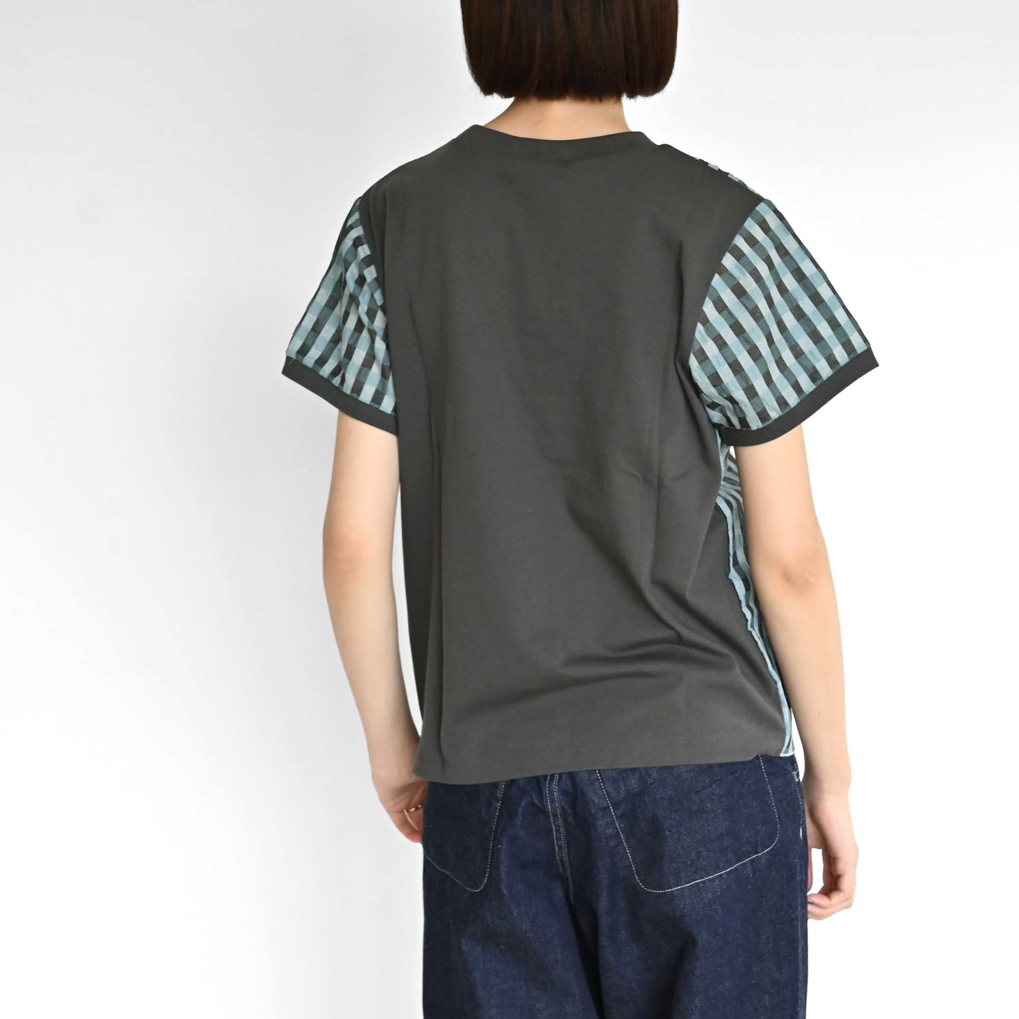 シアーギンガムプルオーバー 半袖