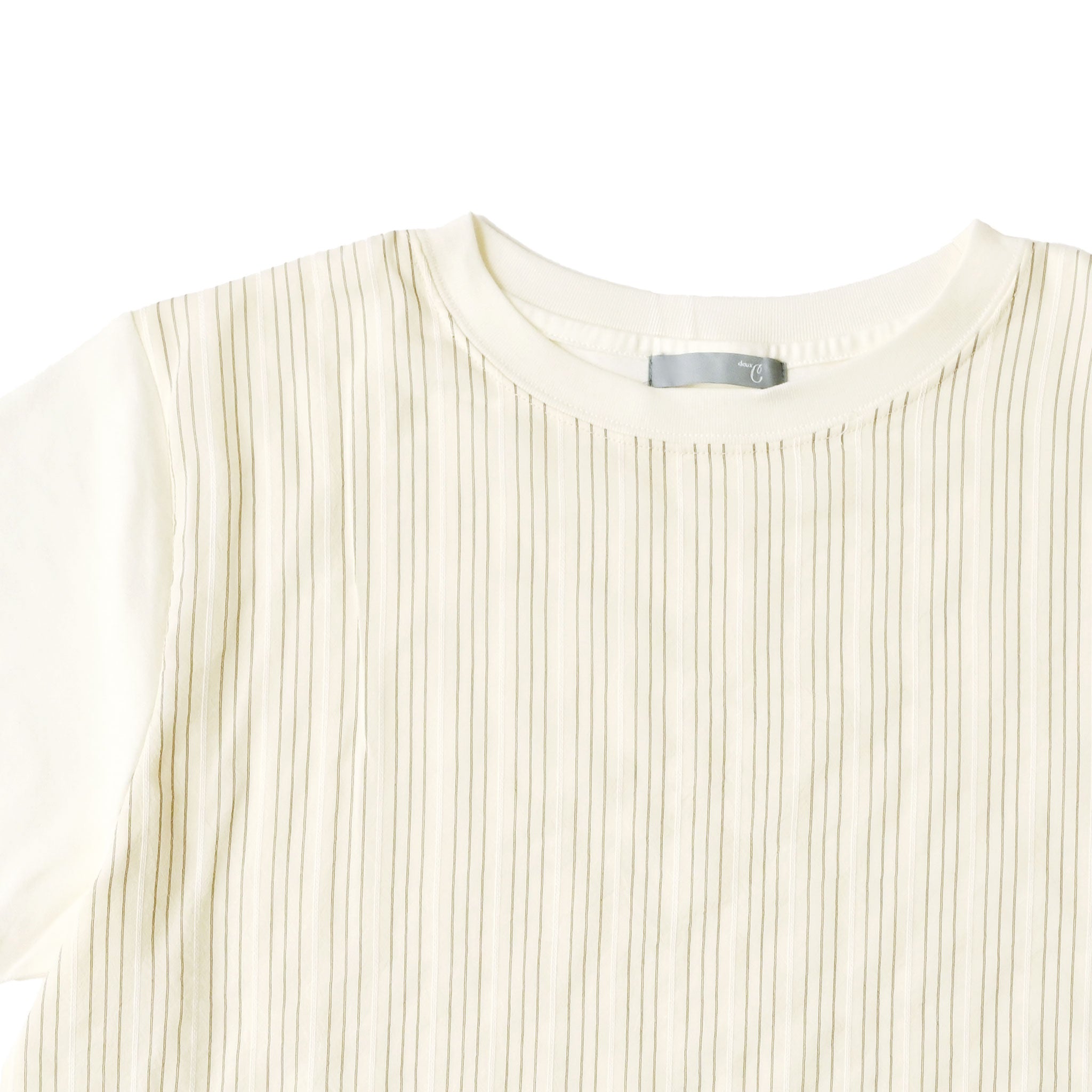 ストライプコンビプルオーバー 半袖