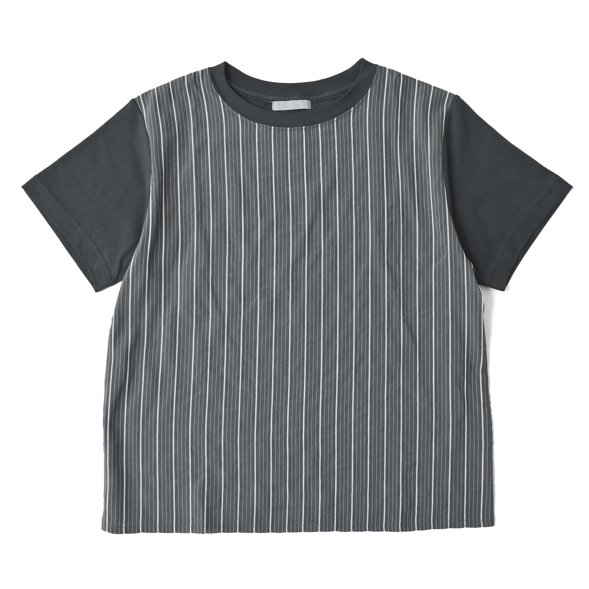 ストライプコンビプルオーバー 半袖