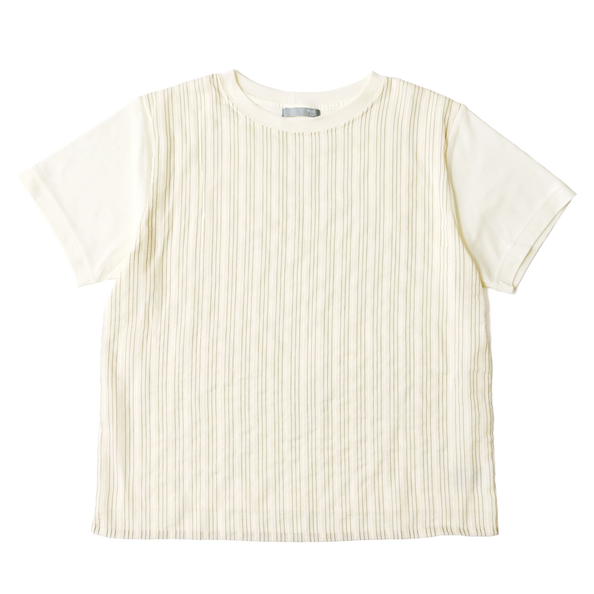 ストライプコンビプルオーバー 半袖