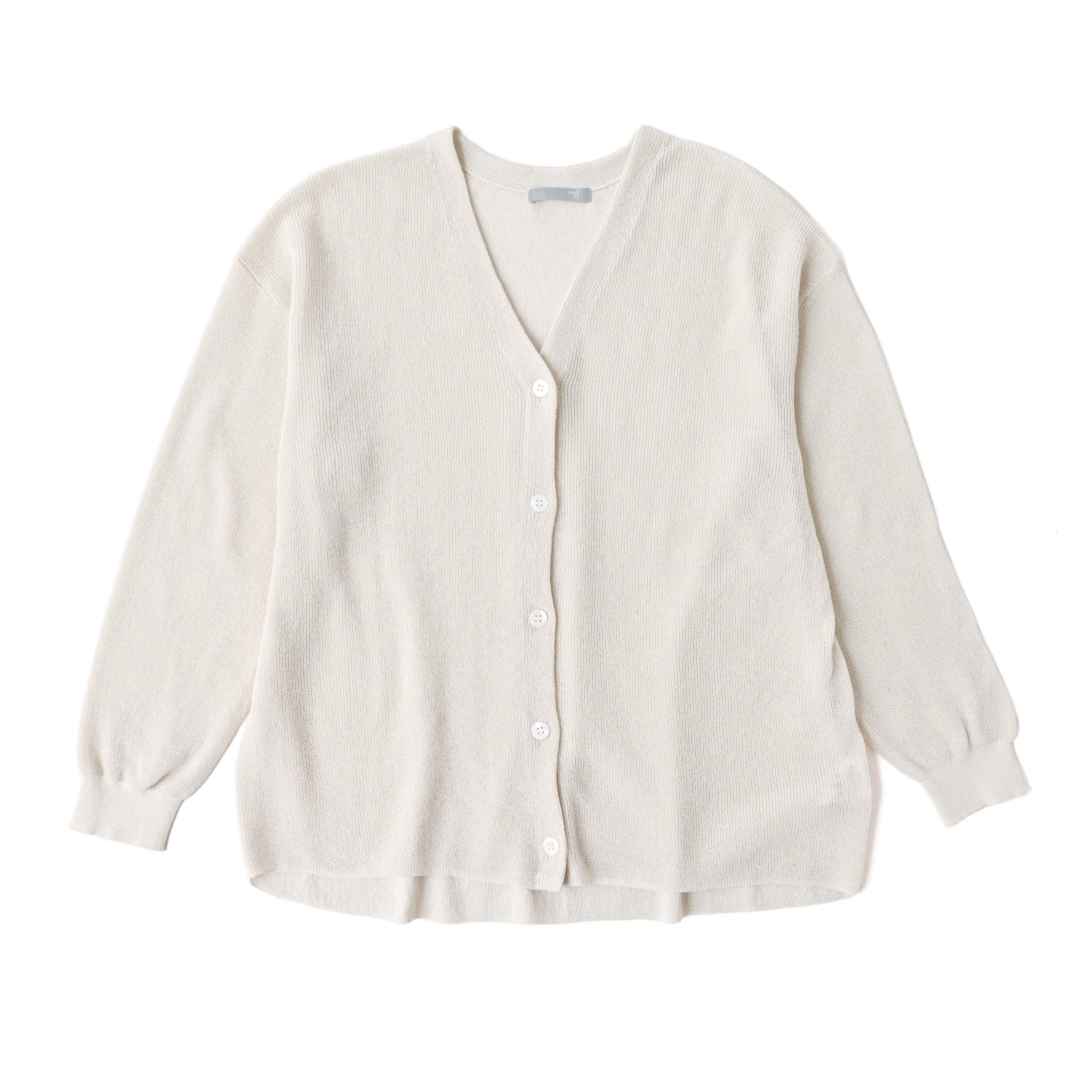 ペーパーヤーンカーディガン 長袖