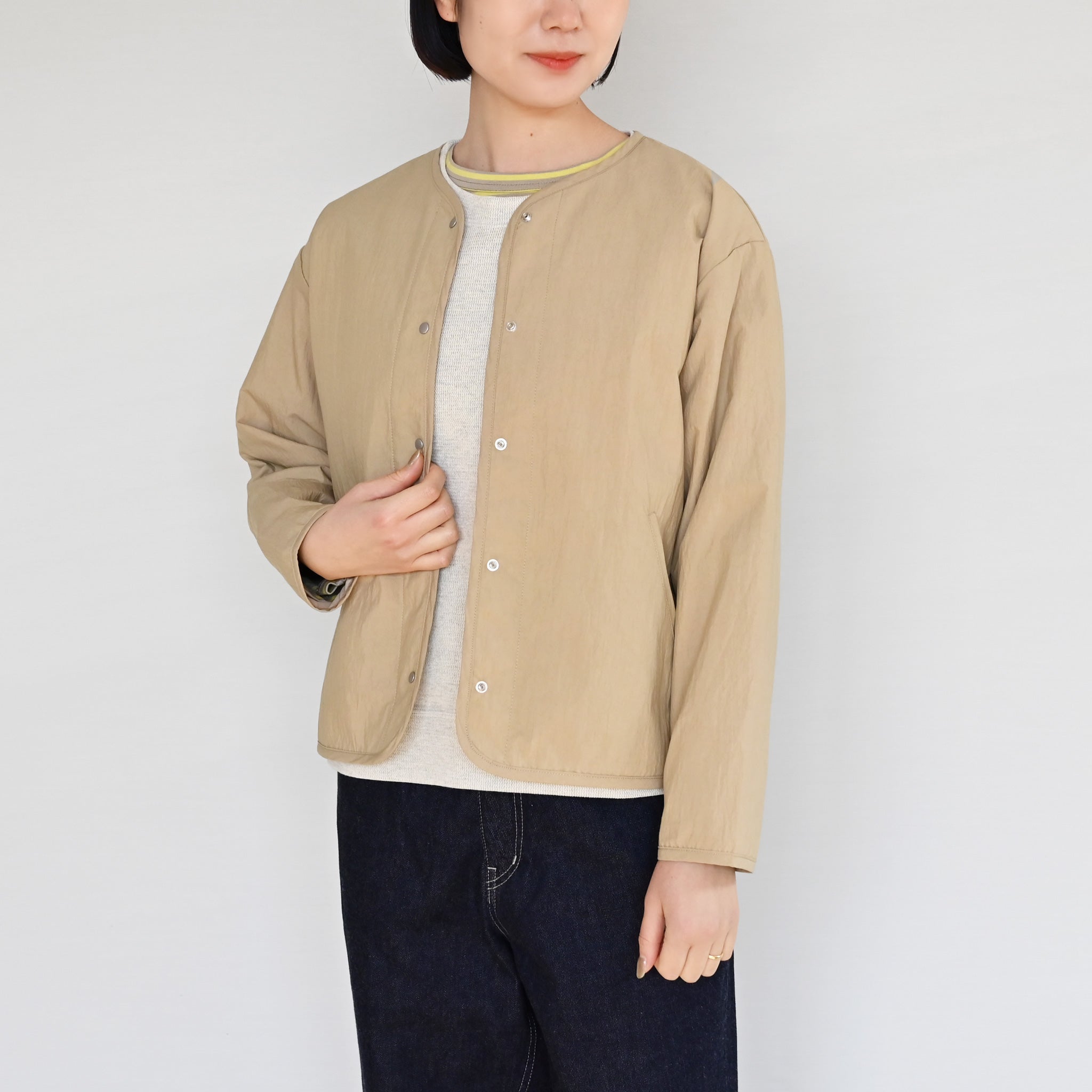 マットコットンナイロンジャケット 長袖
