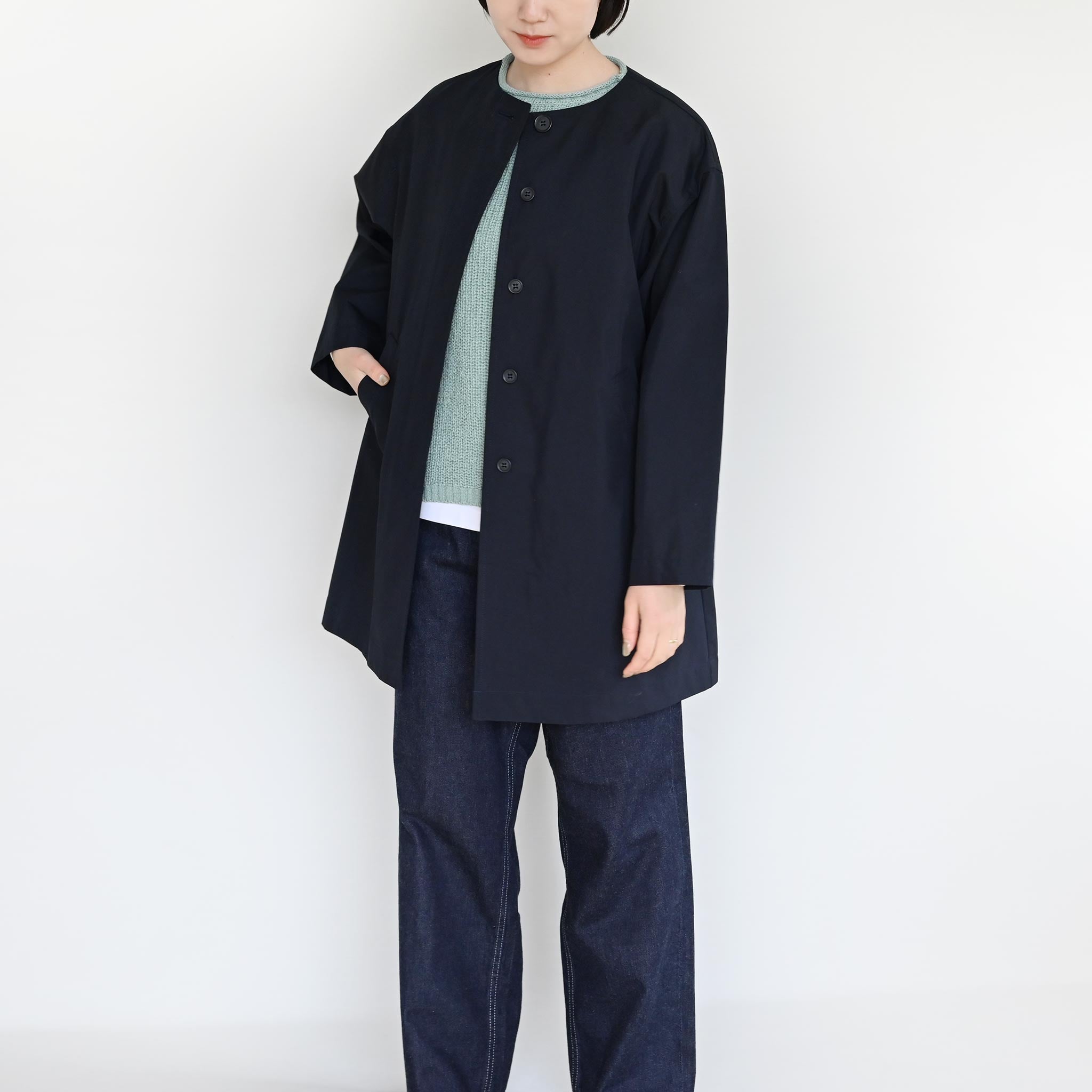 コットンナイロンギャバコート