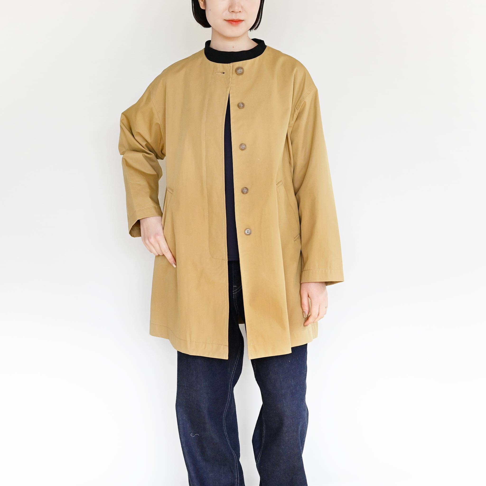 コットンナイロンギャバコート