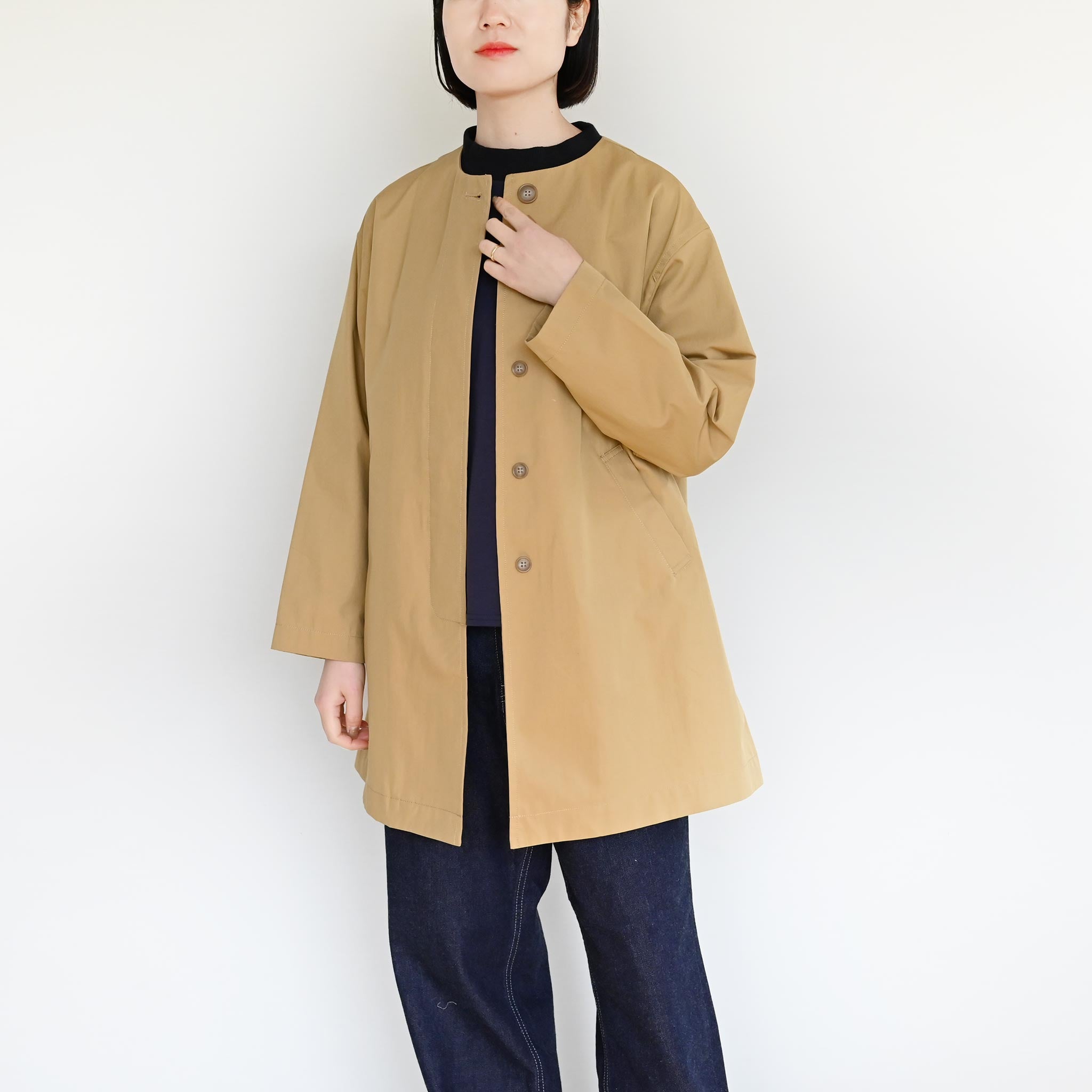 コットンナイロンギャバコート