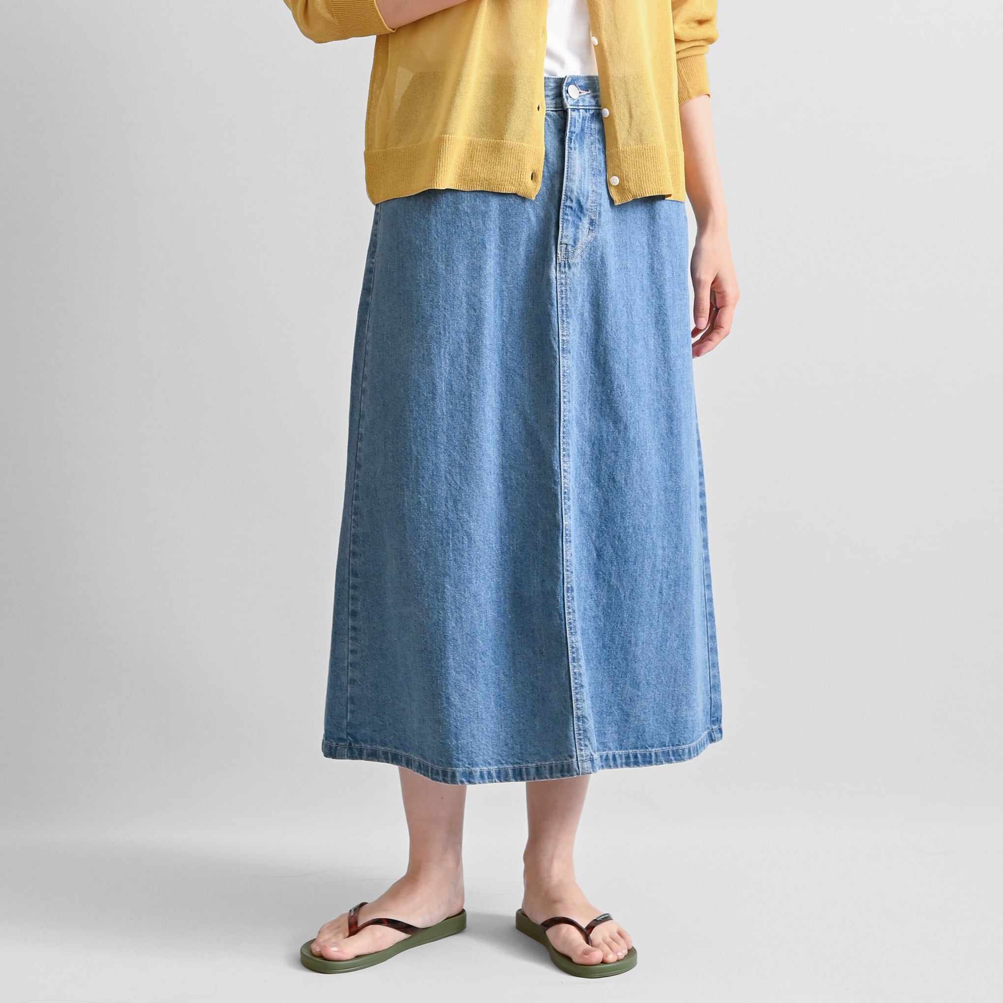 ウォッシュデニムスカート