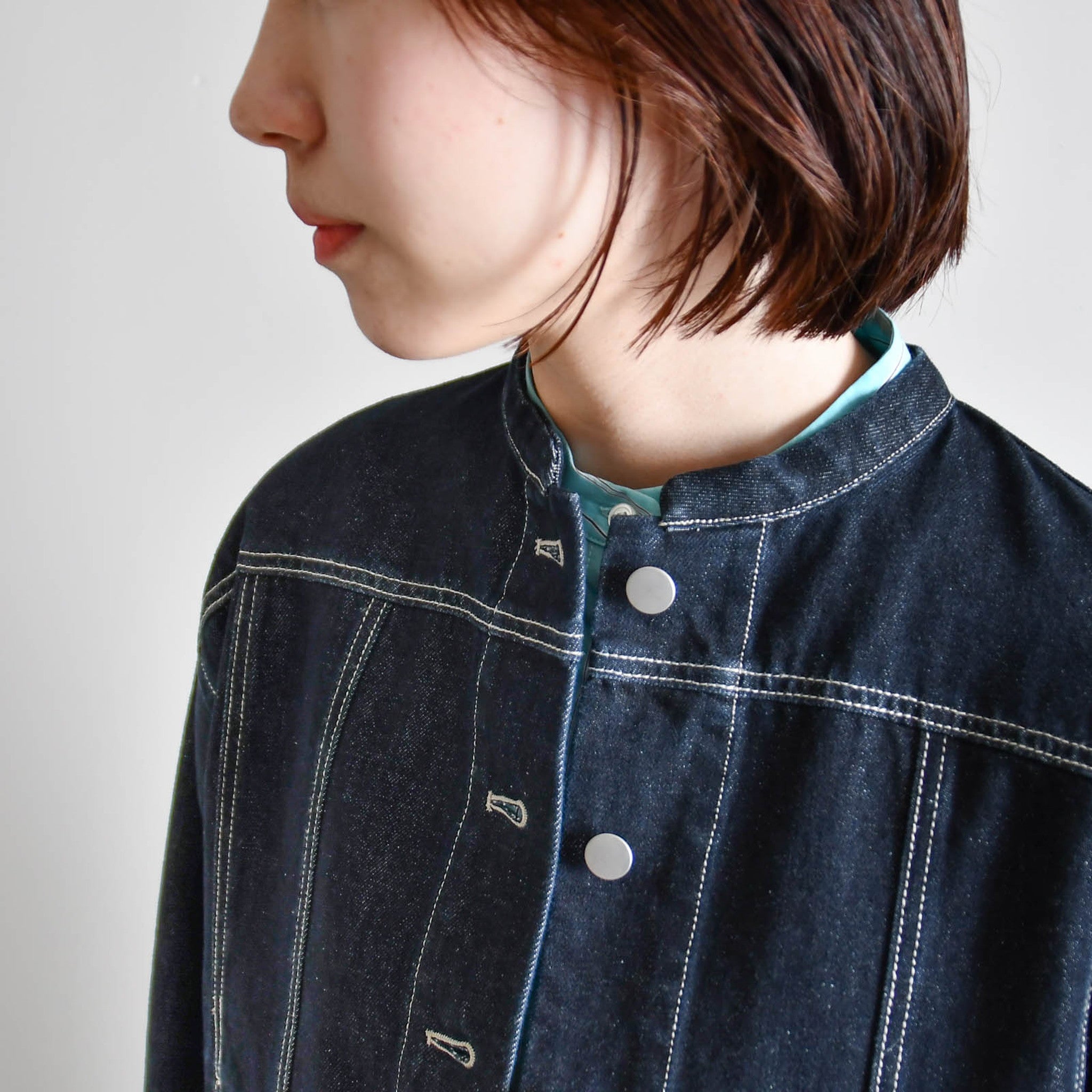 デニムステッチジャケット 長袖