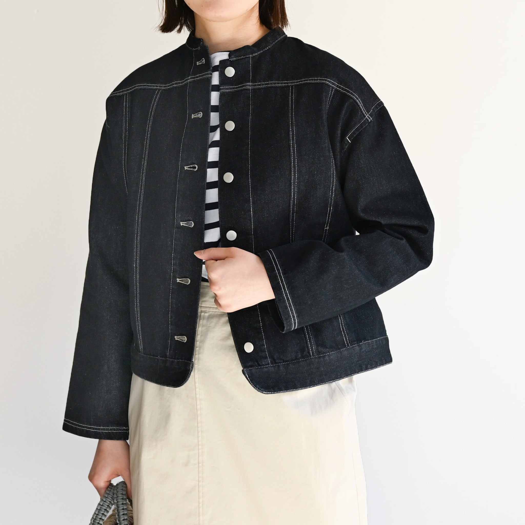 デニムステッチジャケット 長袖