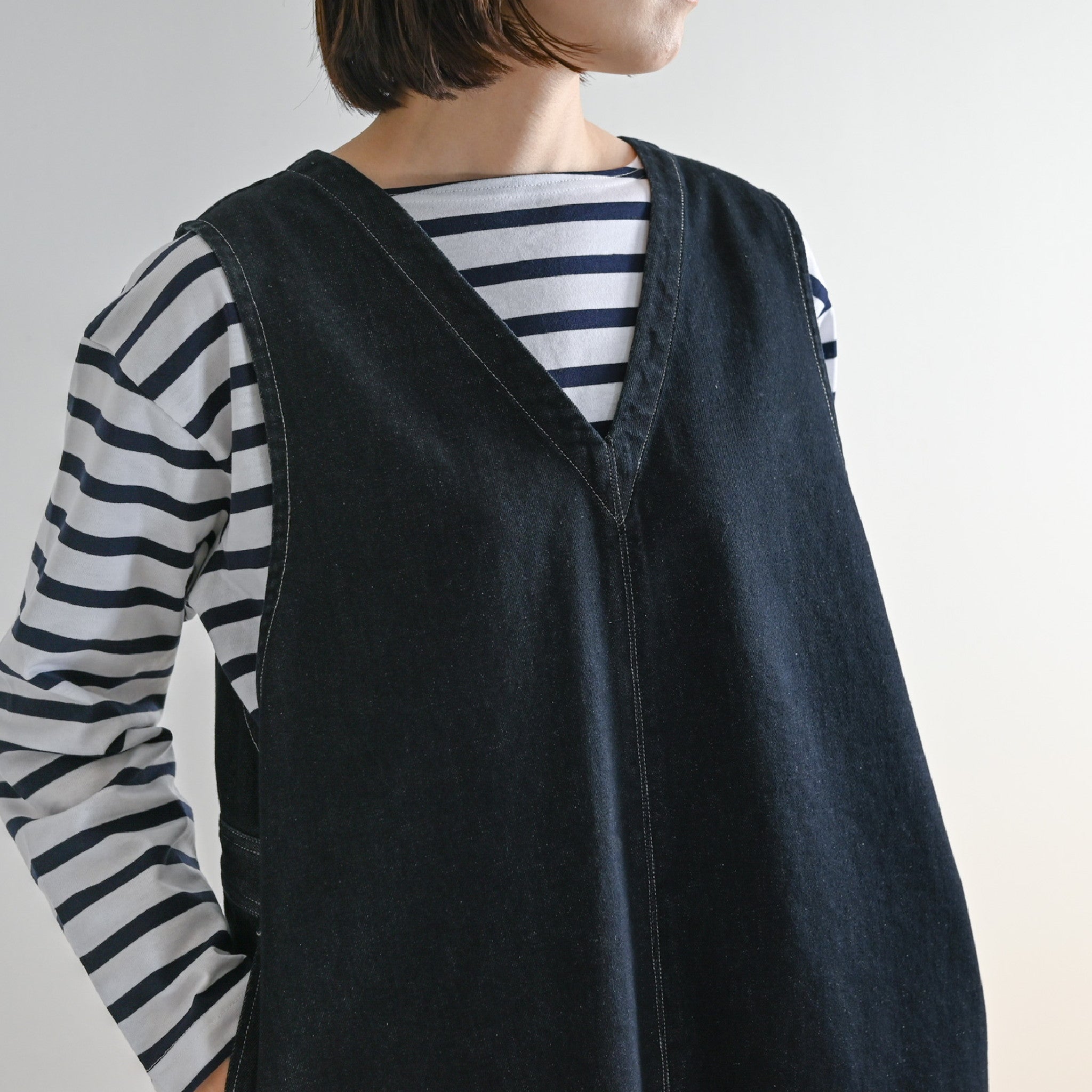 デニムステッチジャンパースカート