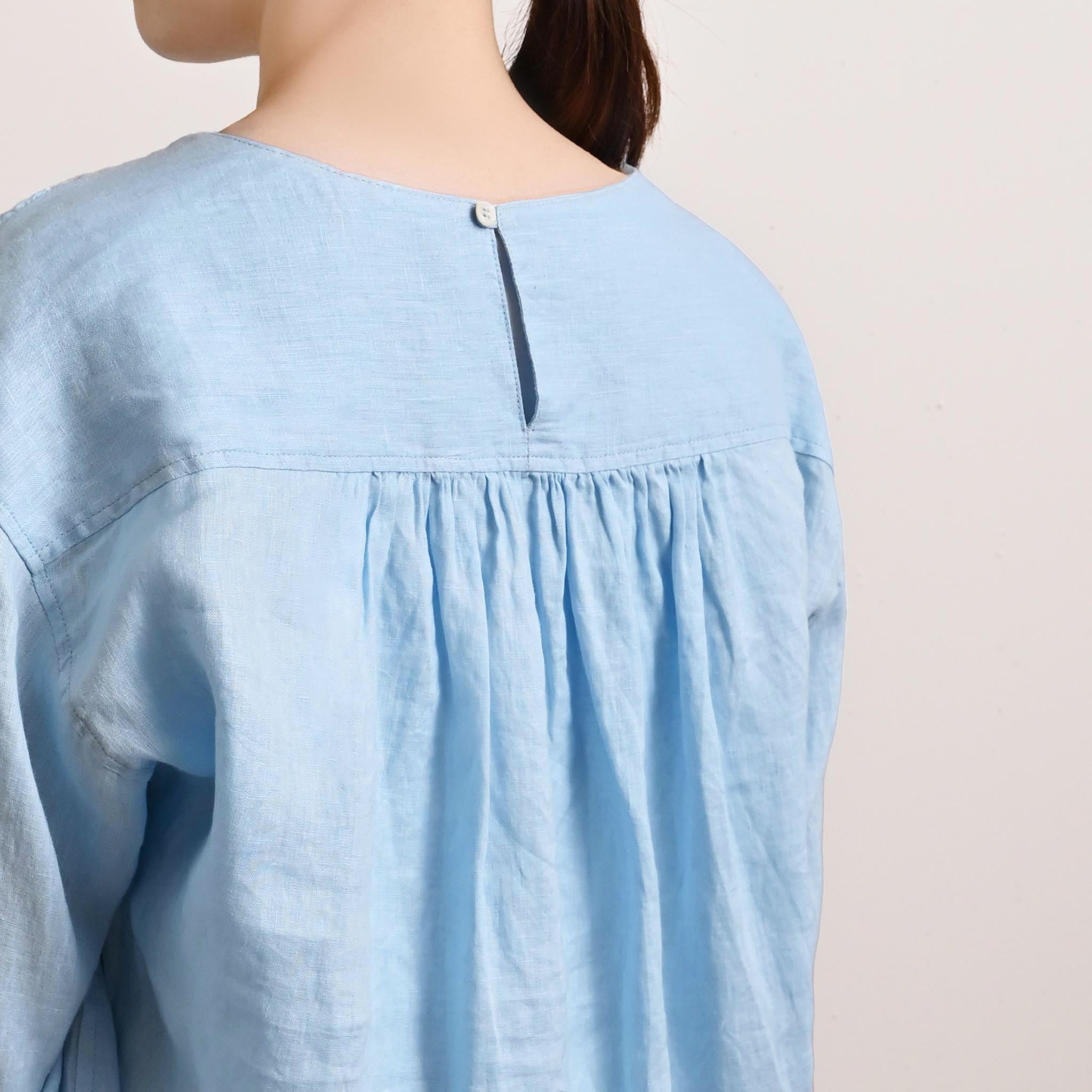 リネンプルオーバー 7分袖