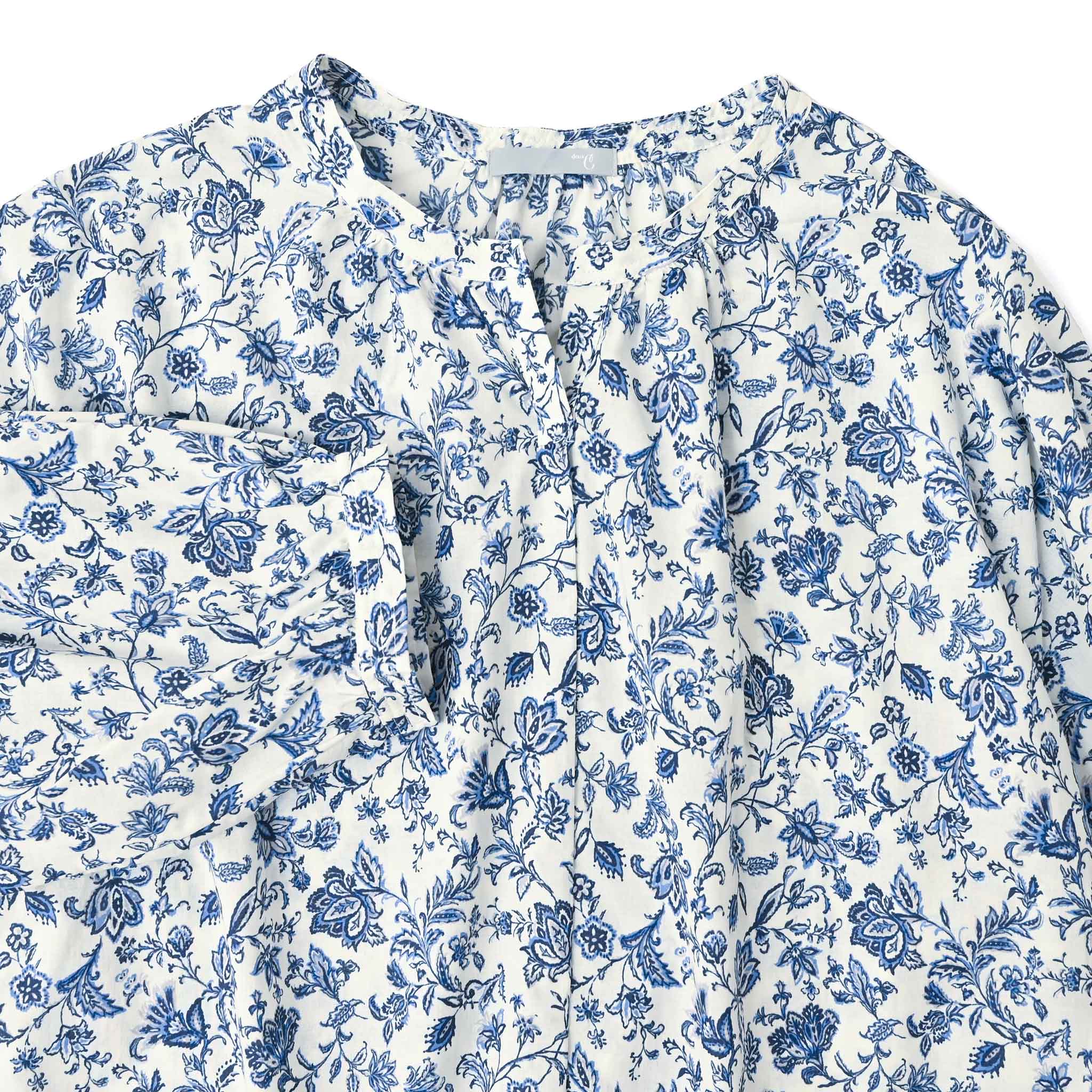 ペイズリーフラワープルオーバー 7分袖