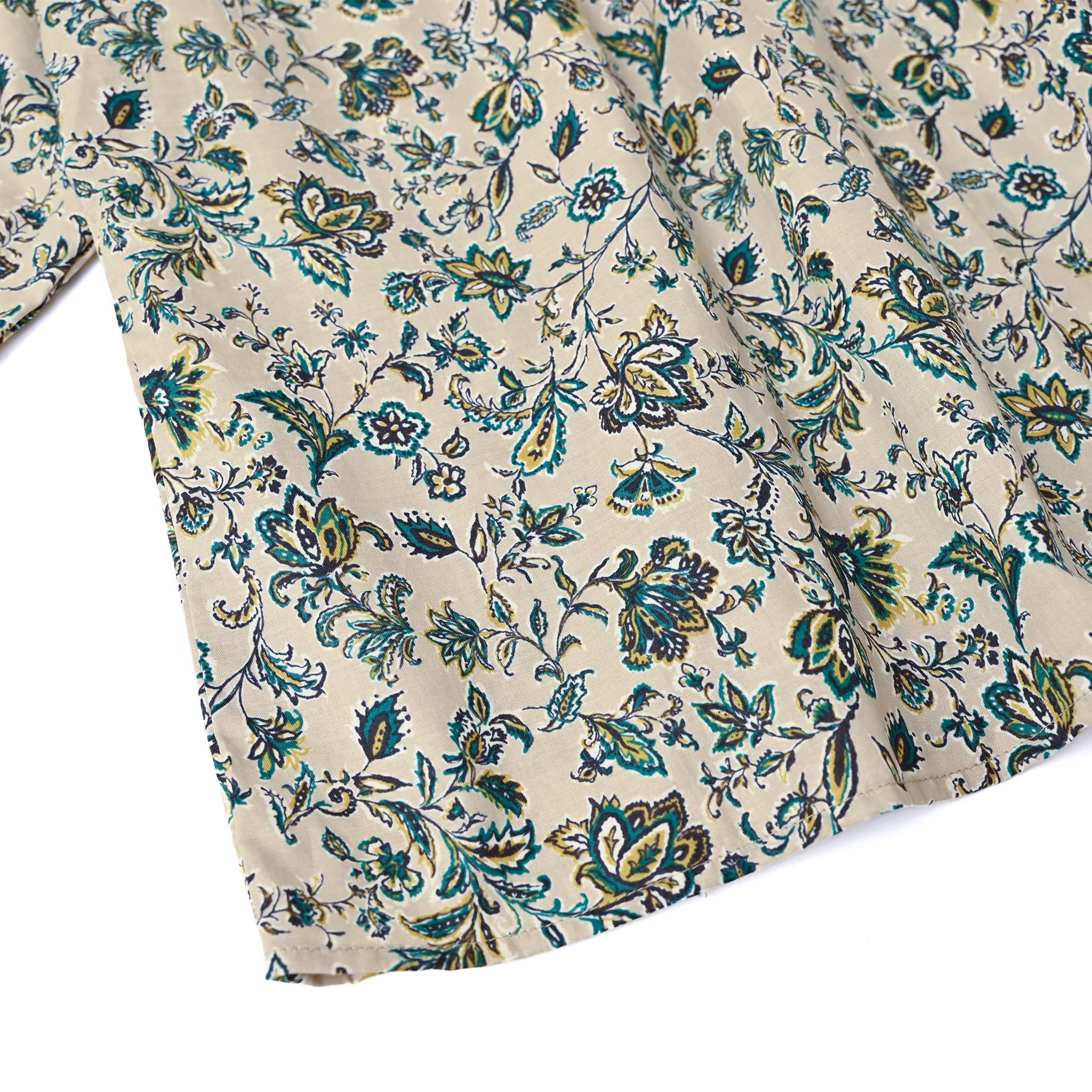 ペイズリーフラワープルオーバー 7分袖