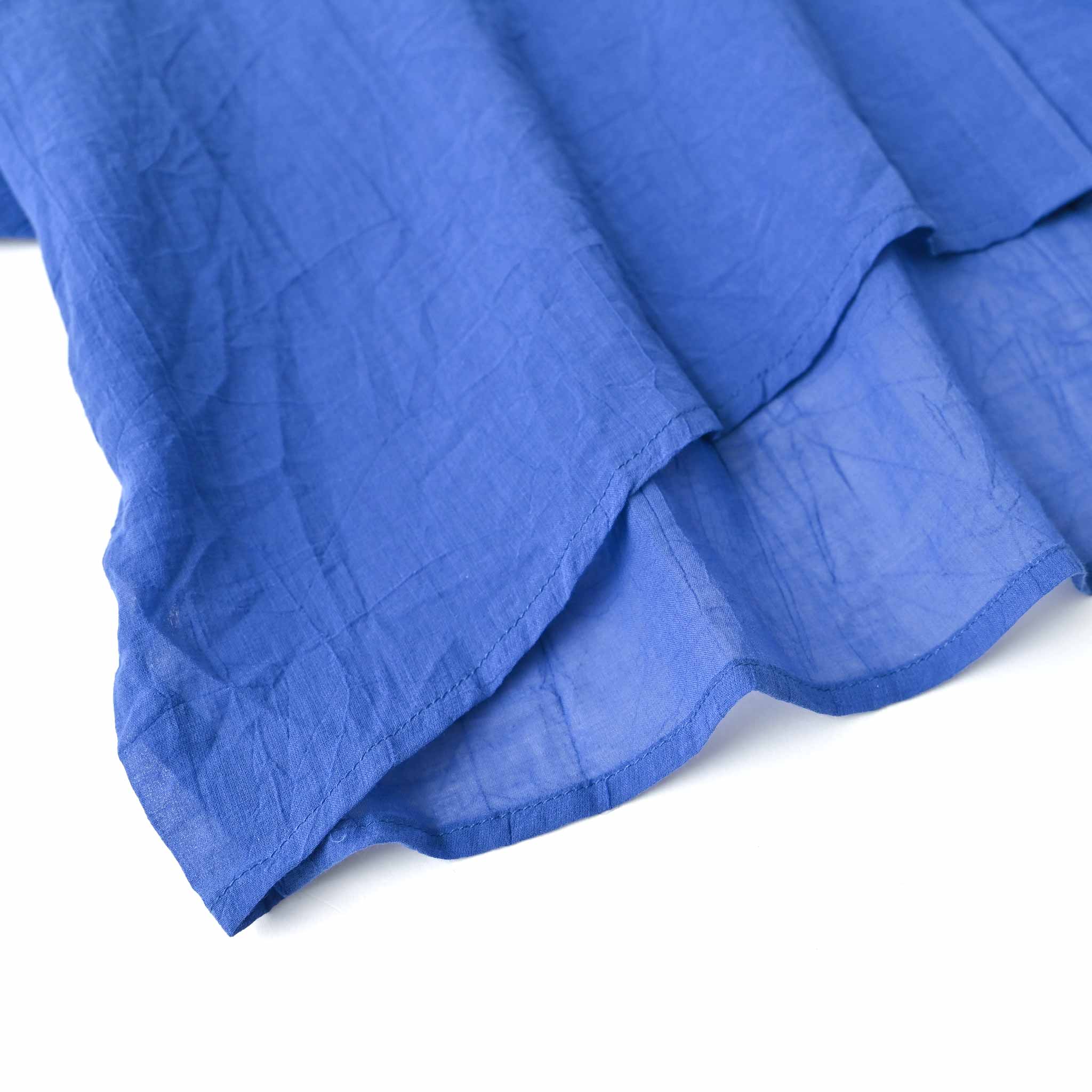 コットンボイルブラウス 5分袖 シアー