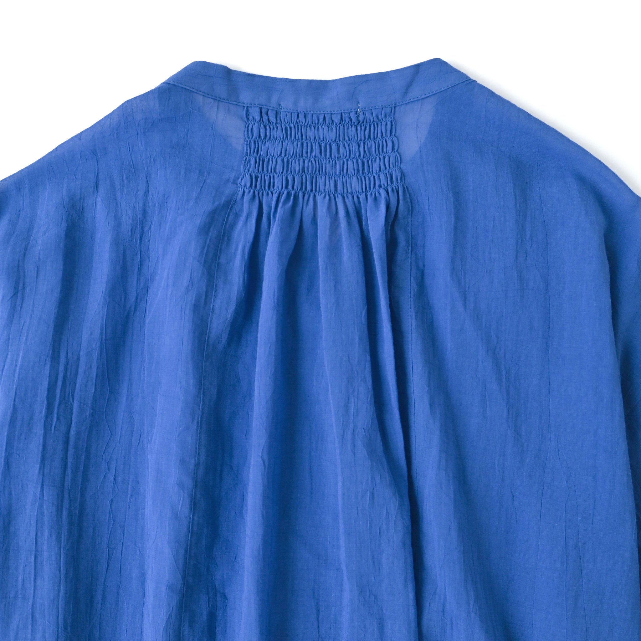 コットンボイルブラウス 7分袖 シアー