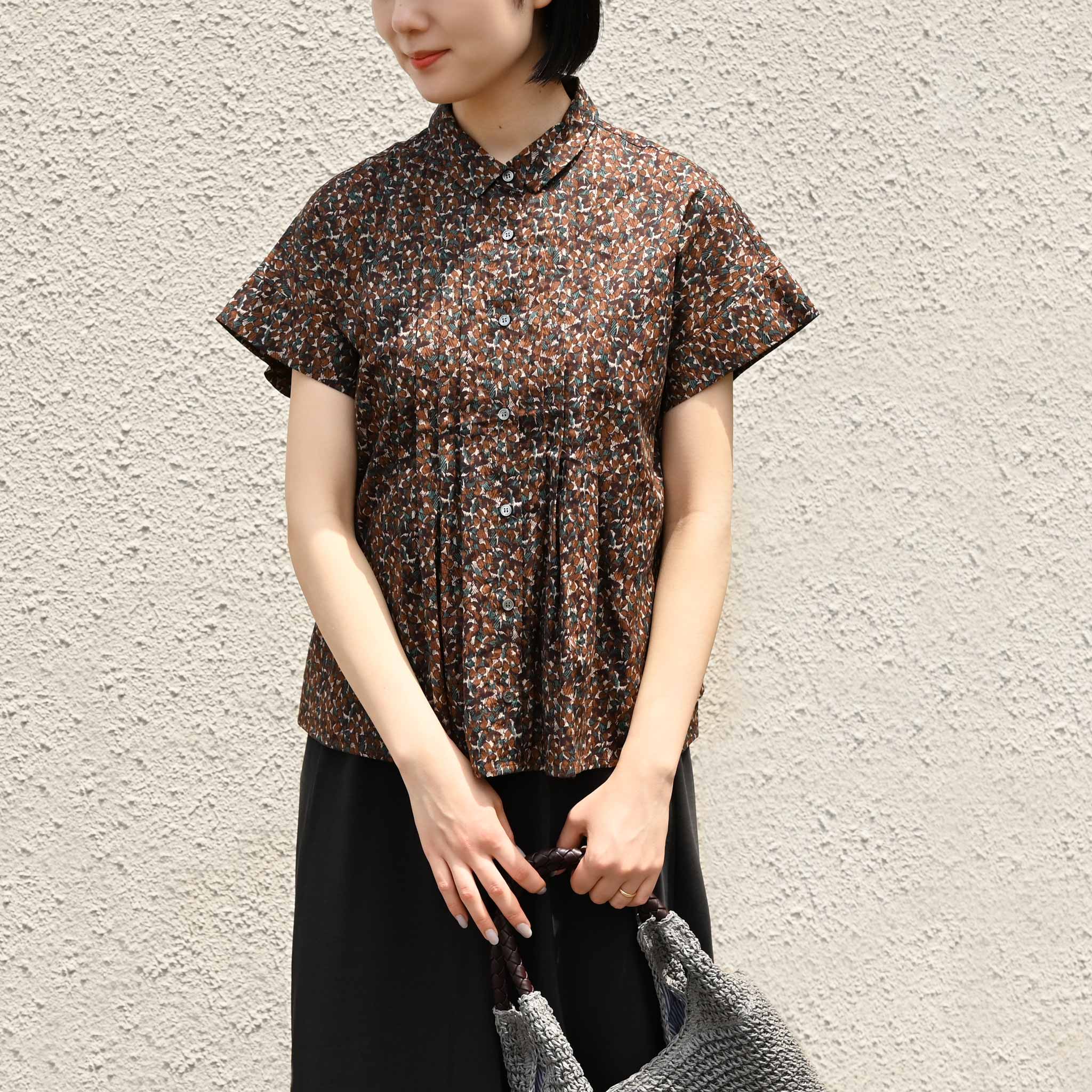 キカバナローンブラウス 半袖