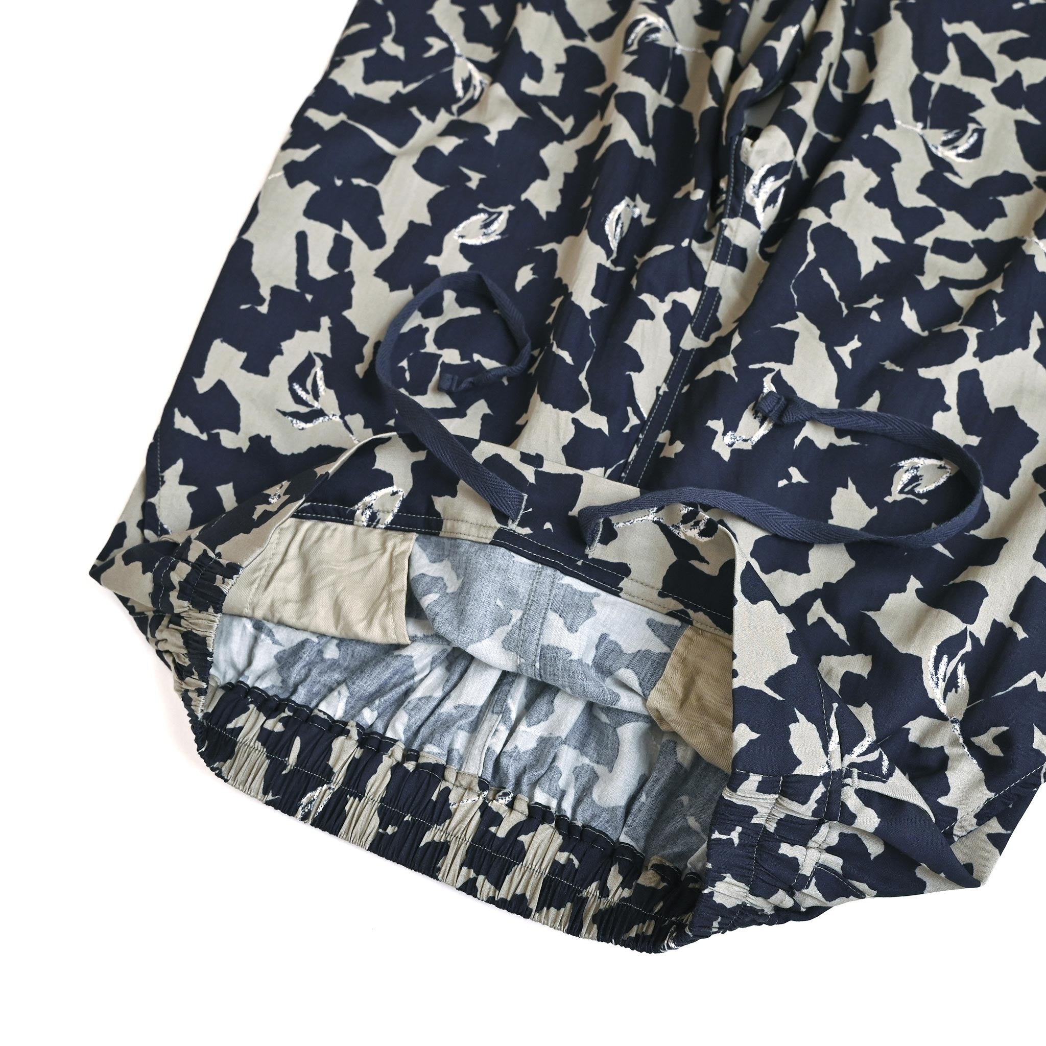 コットンレーヨンフラワーパンツ