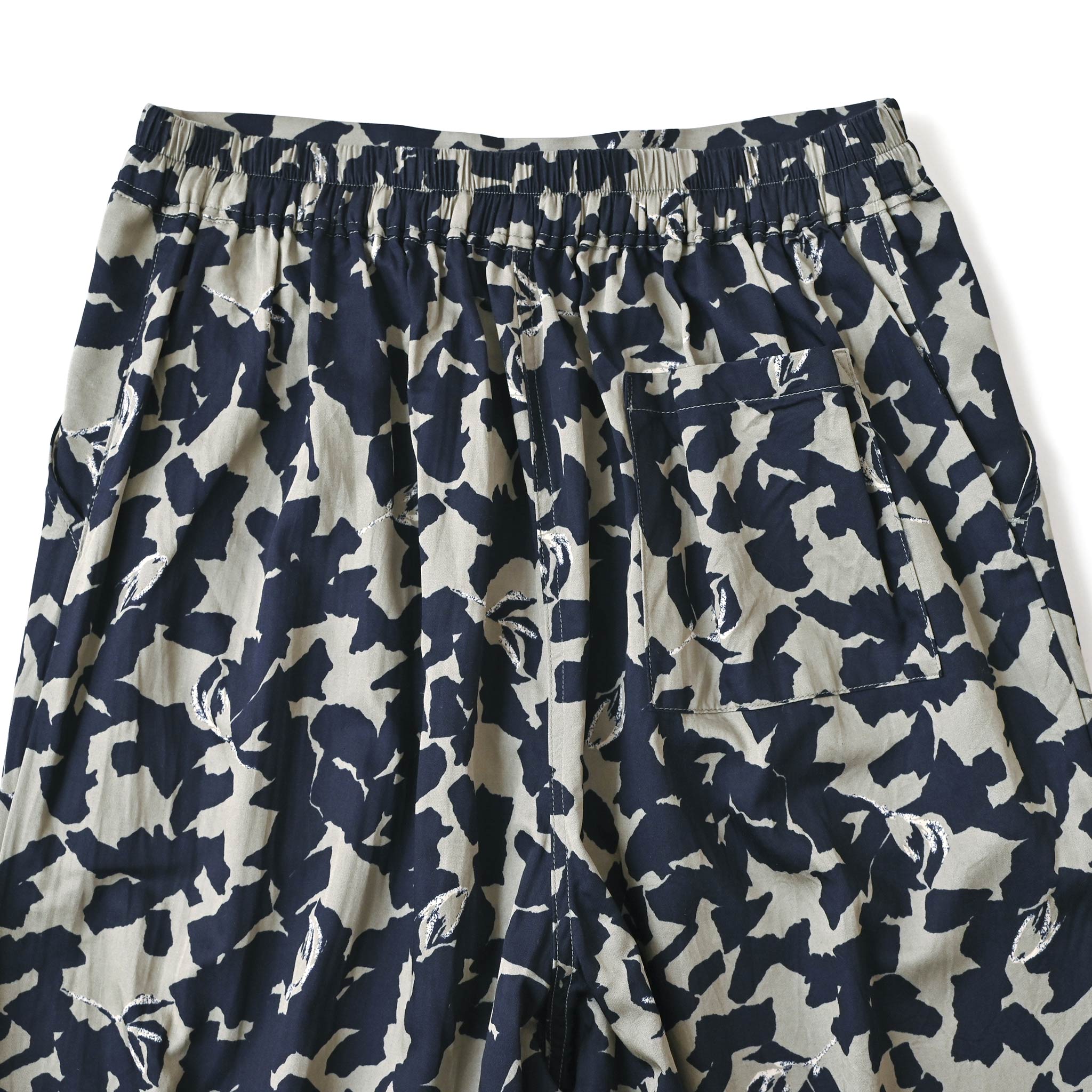 コットンレーヨンフラワーパンツ