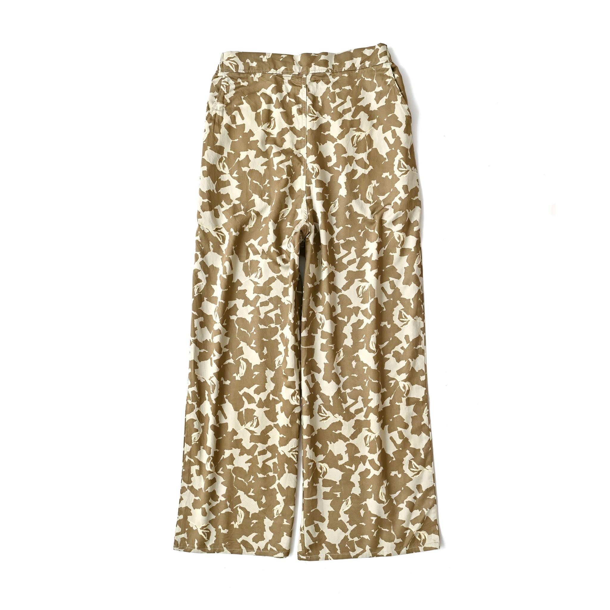 コットンレーヨンフラワーパンツ