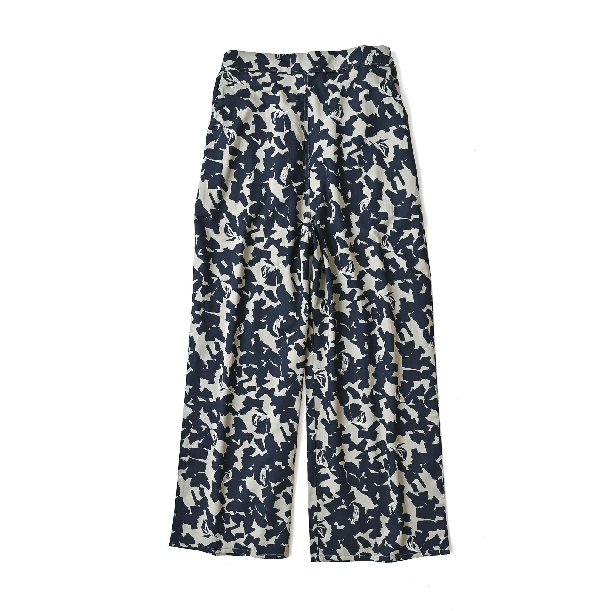 コットンレーヨンフラワーパンツ