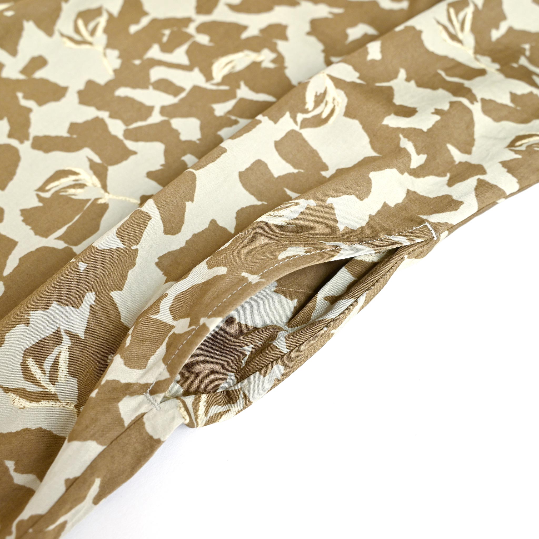 コットンレーヨンフラワーワンピース ノースリーブ