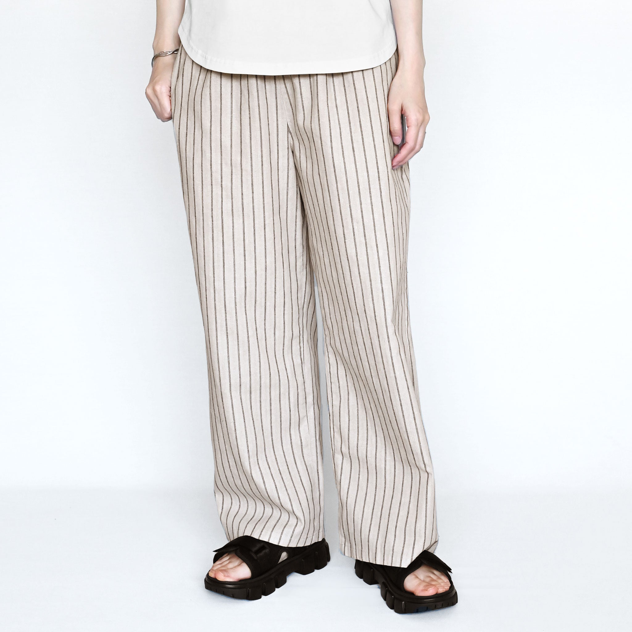 ストライプクロスパンツ