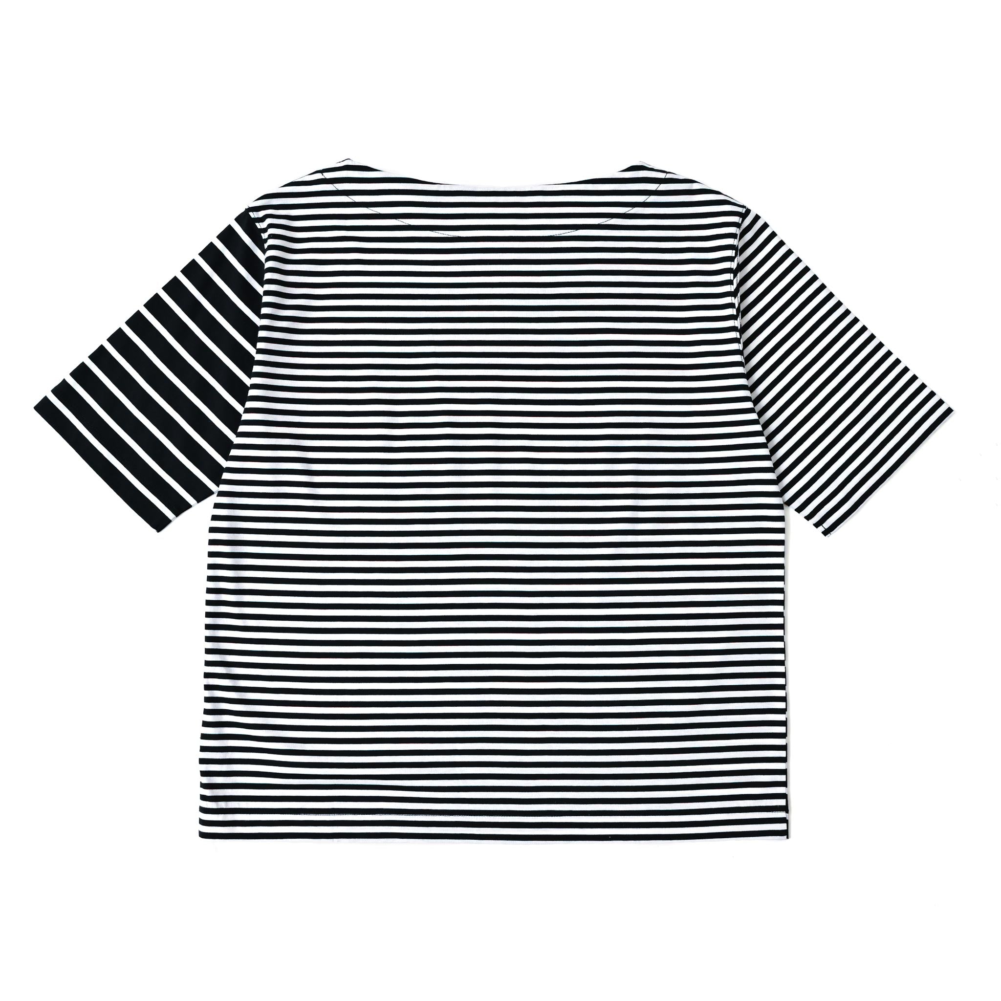 【接触冷感】クレイジーボーダーTシャツ 半袖