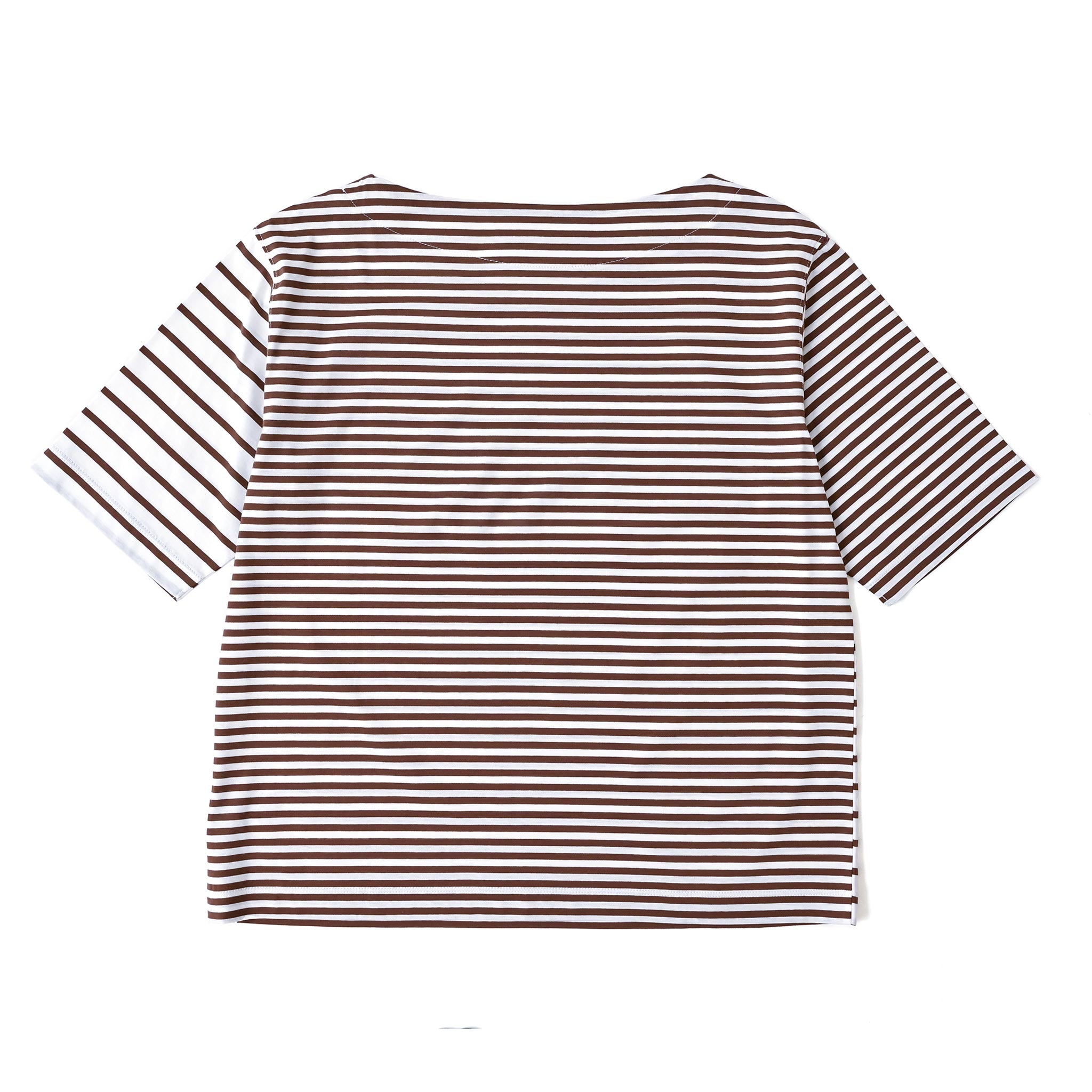 【接触冷感】クレイジーボーダーTシャツ 半袖