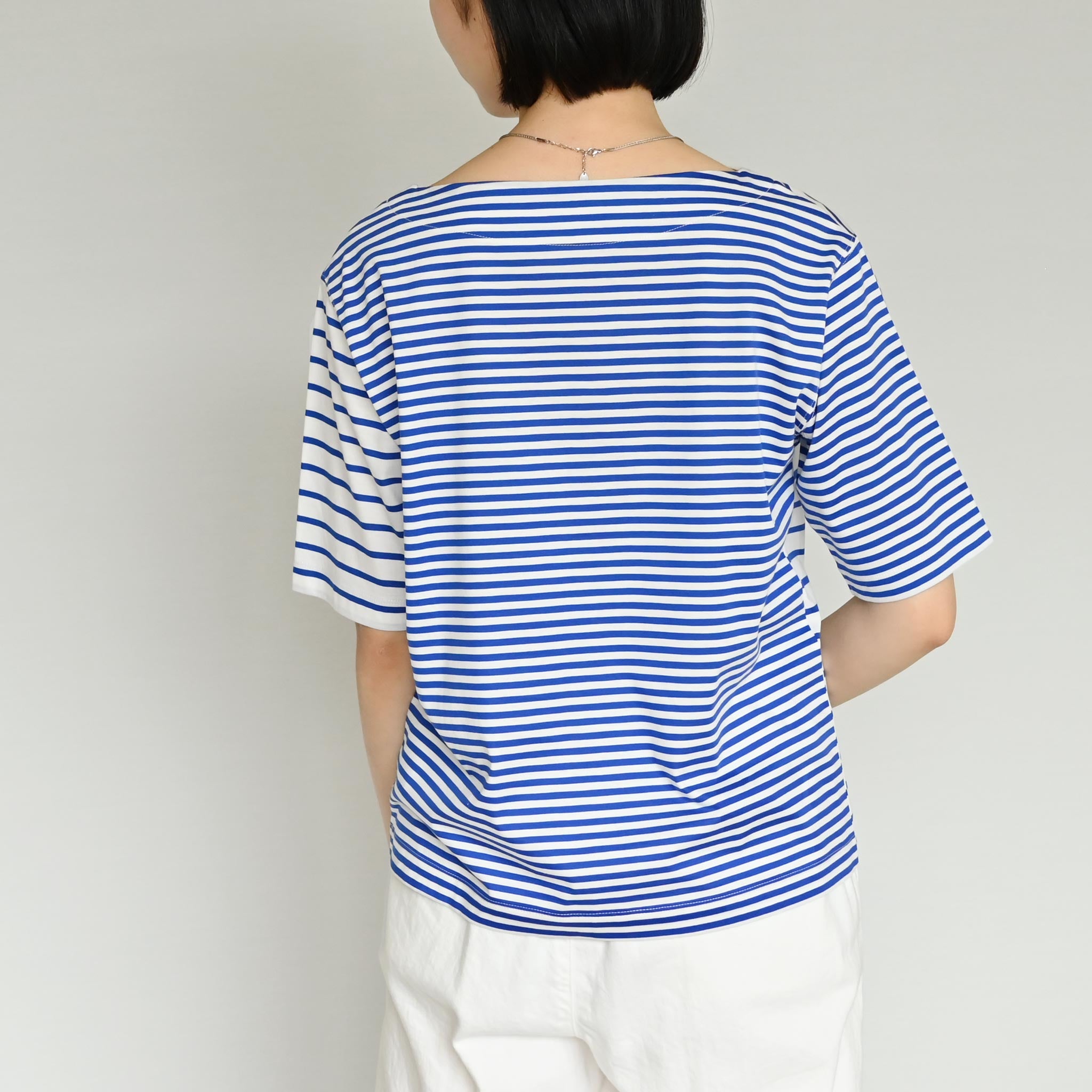 【接触冷感】クレイジーボーダーTシャツ 半袖