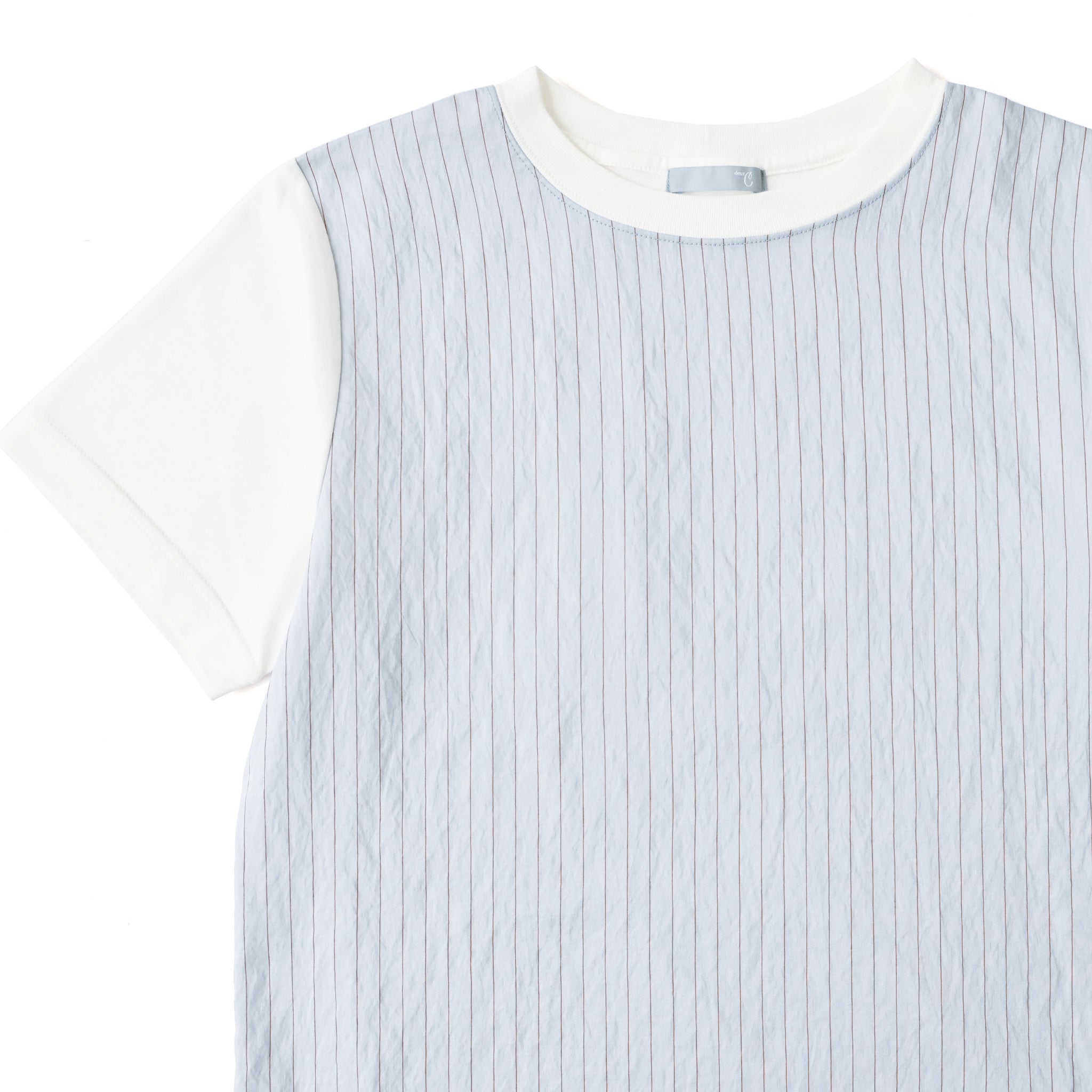 ストライプカットプルオーバー 半袖