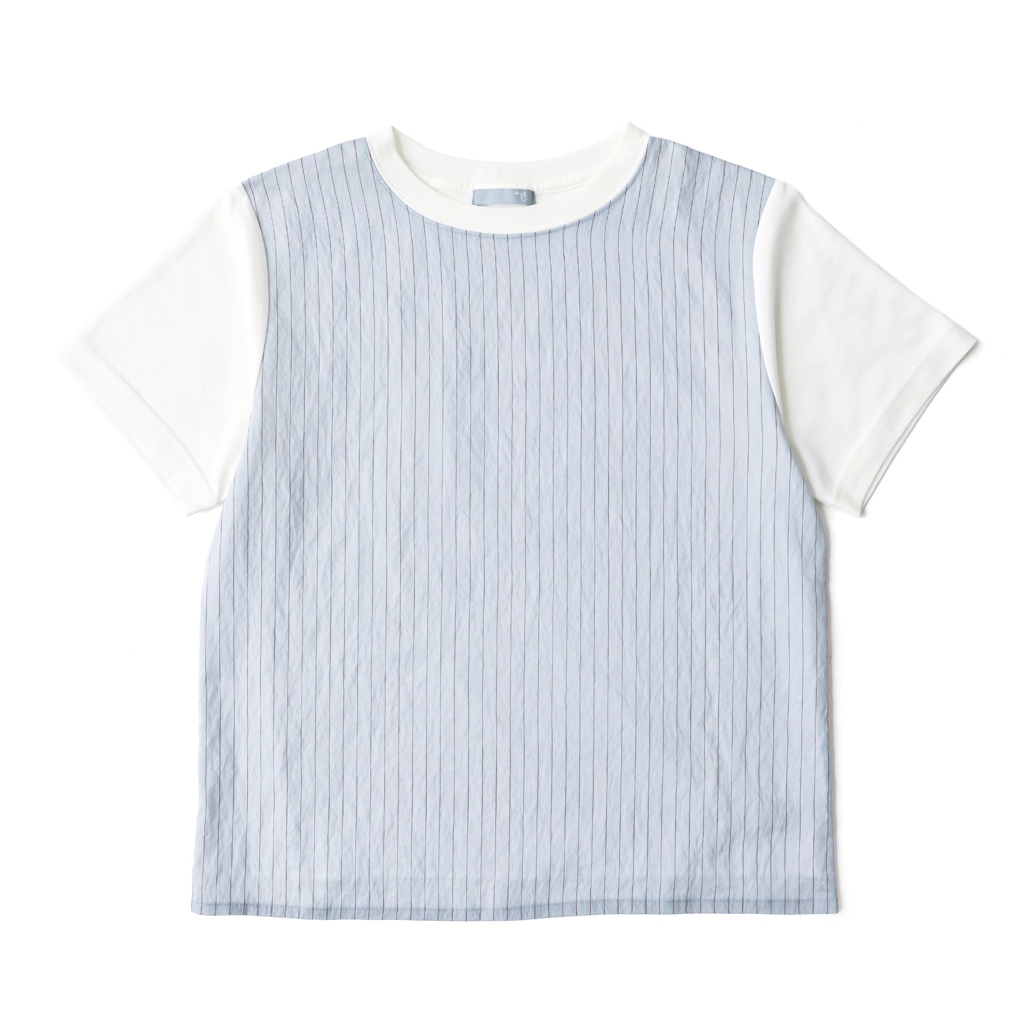 ストライプカットプルオーバー 半袖