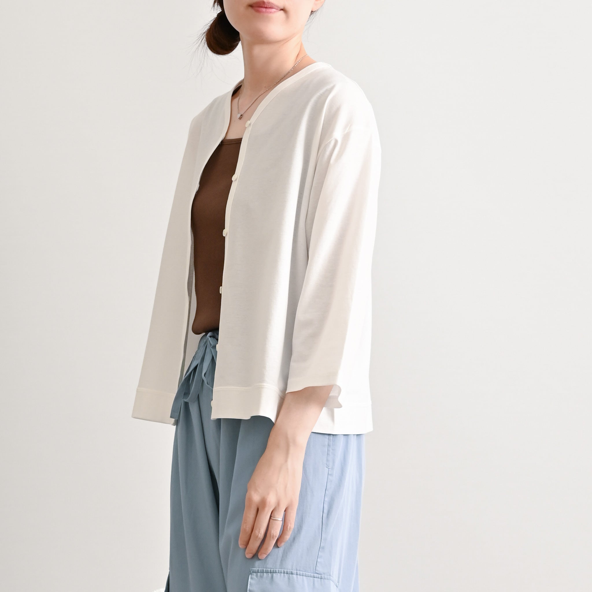 【接触冷感】キョウネンクールカーディガン 7分袖