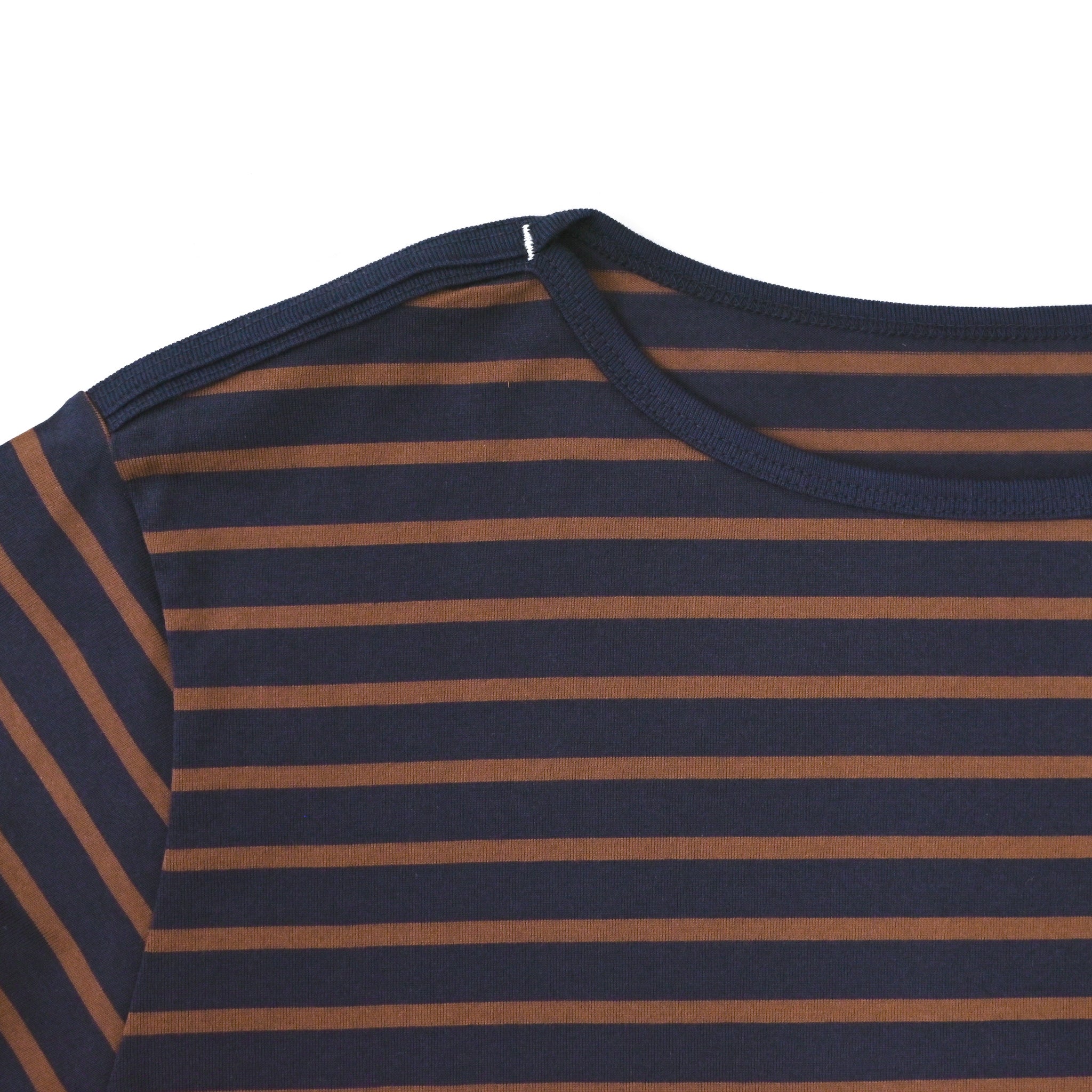 ボートネックボーダープルオーバー 7分袖