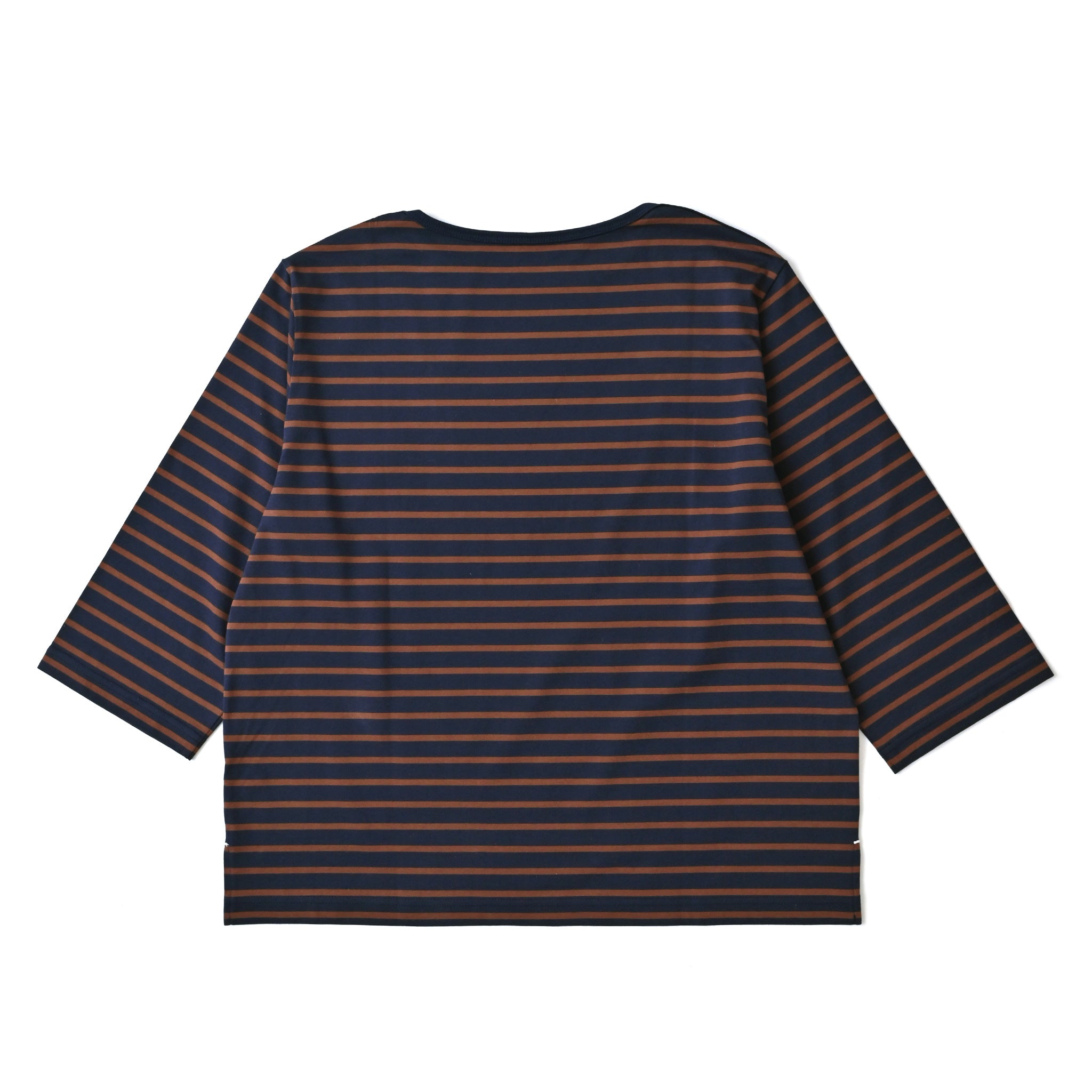 ボートネックボーダープルオーバー 7分袖