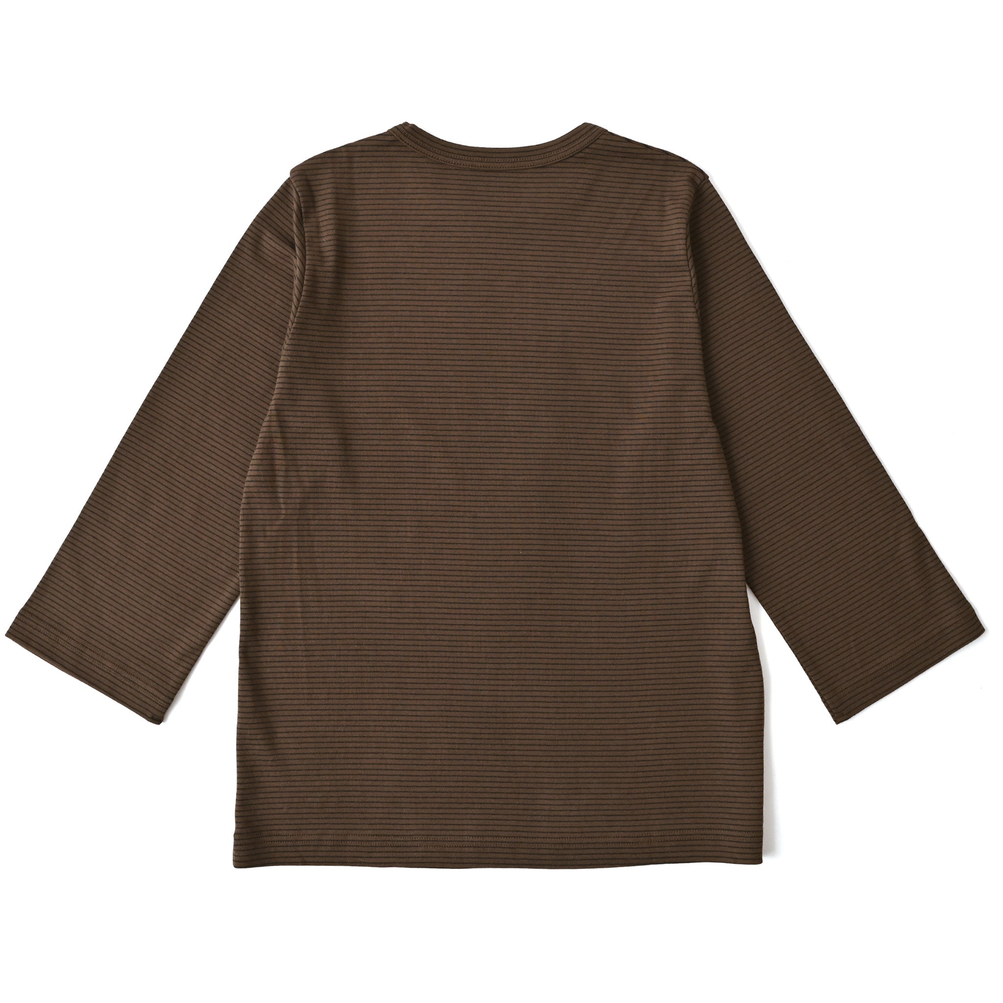 フライスコットンボーダーTシャツ 7分袖