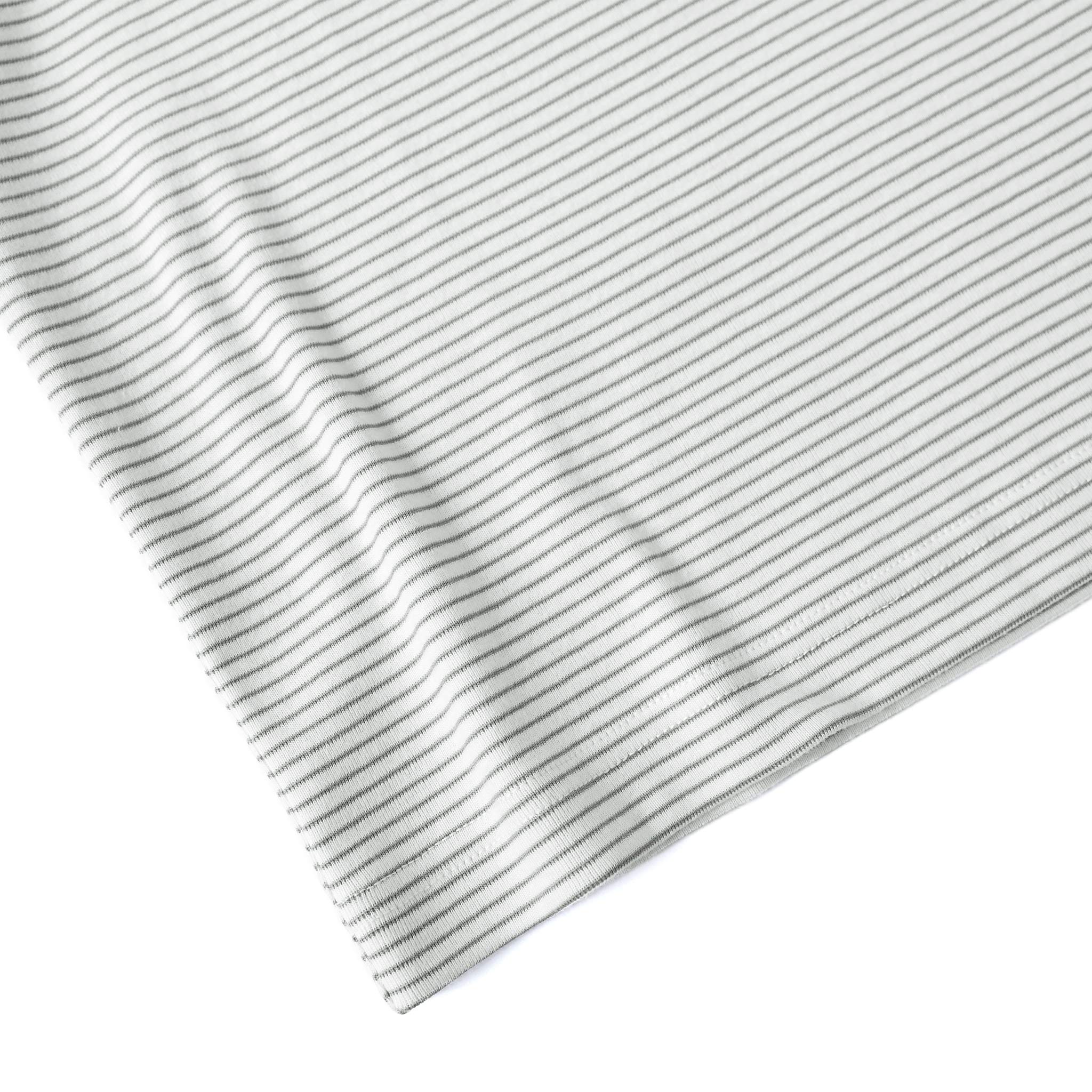 フライスコットンボーダーTシャツ 7分袖