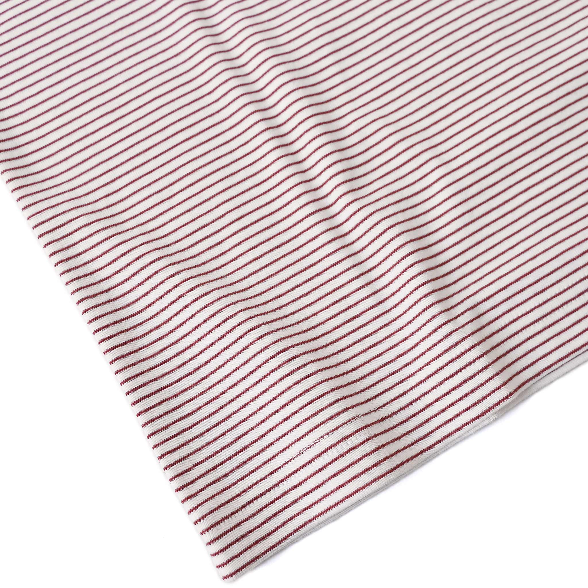 フライスコットンボーダーTシャツ 7分袖