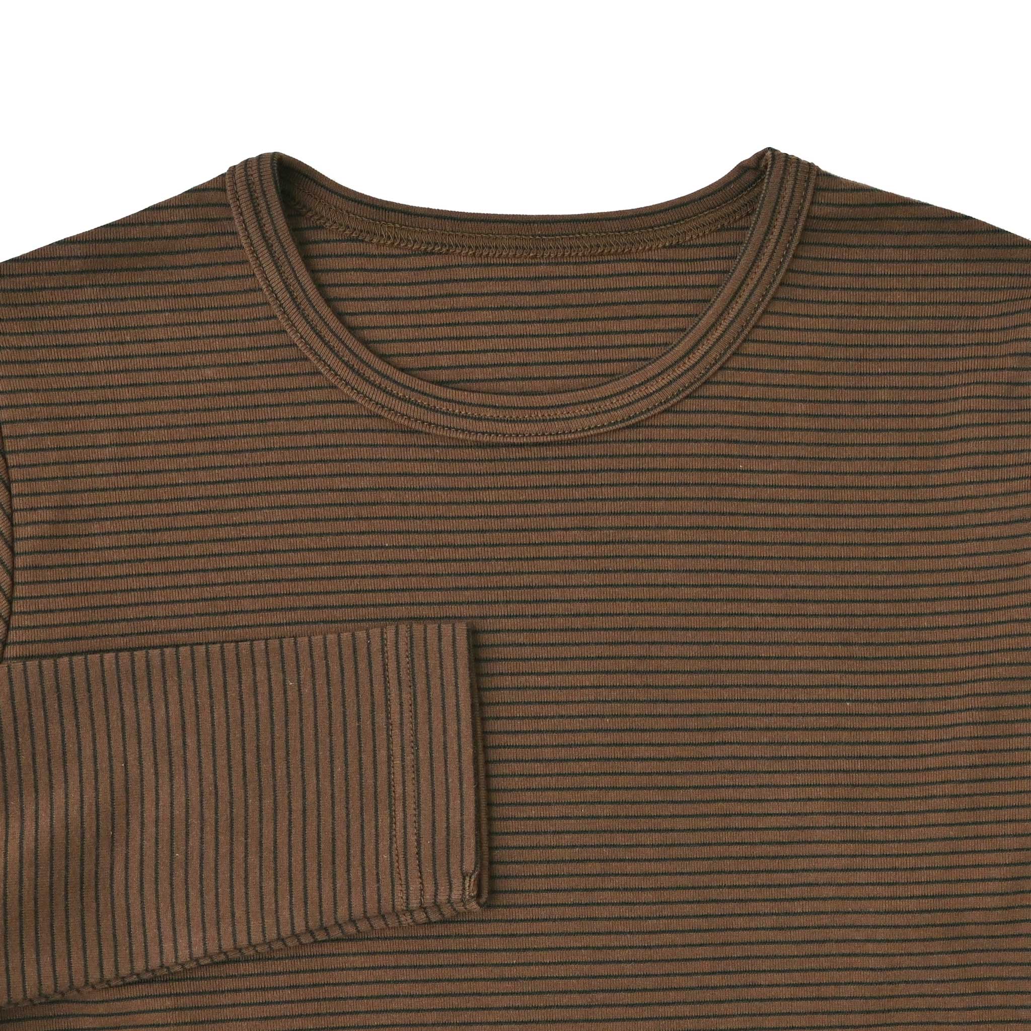 フライスコットンボーダー Tシャツ 長袖