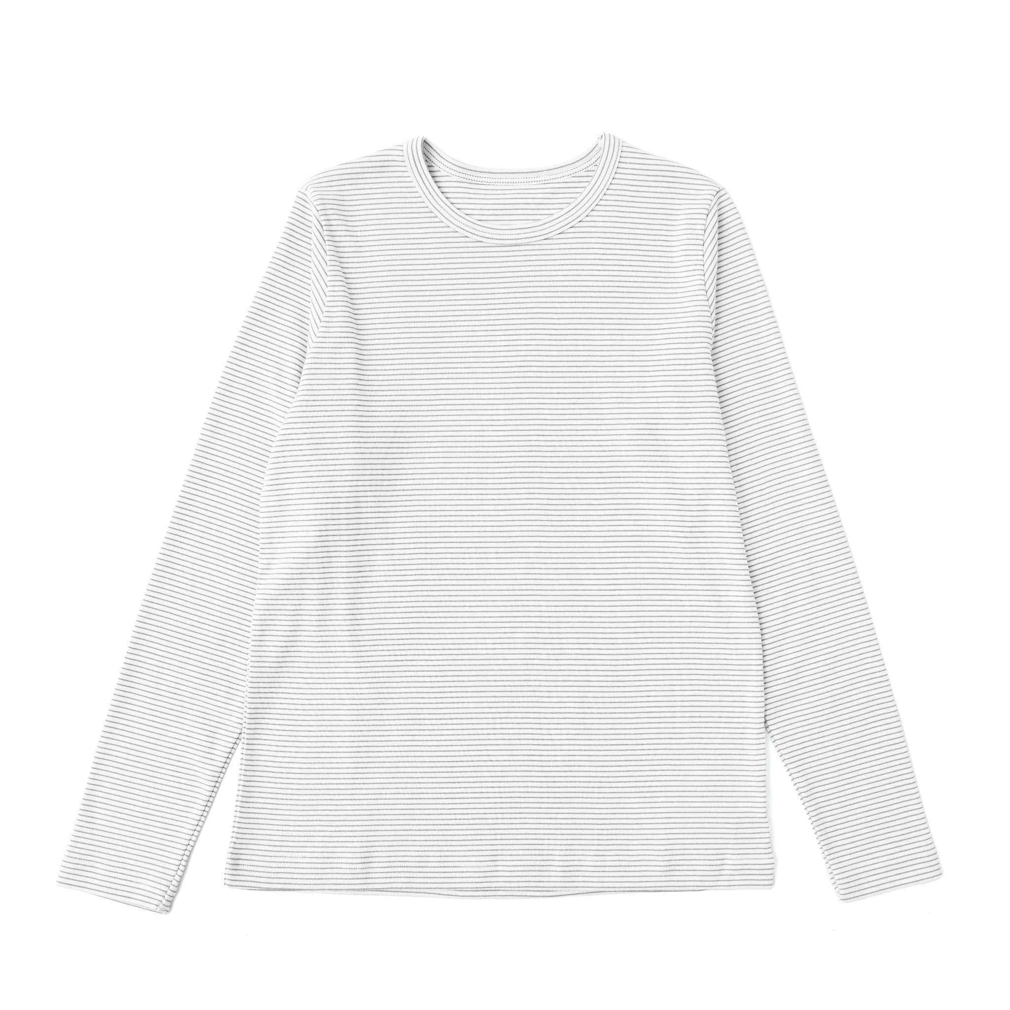 フライスコットンボーダー Tシャツ 長袖