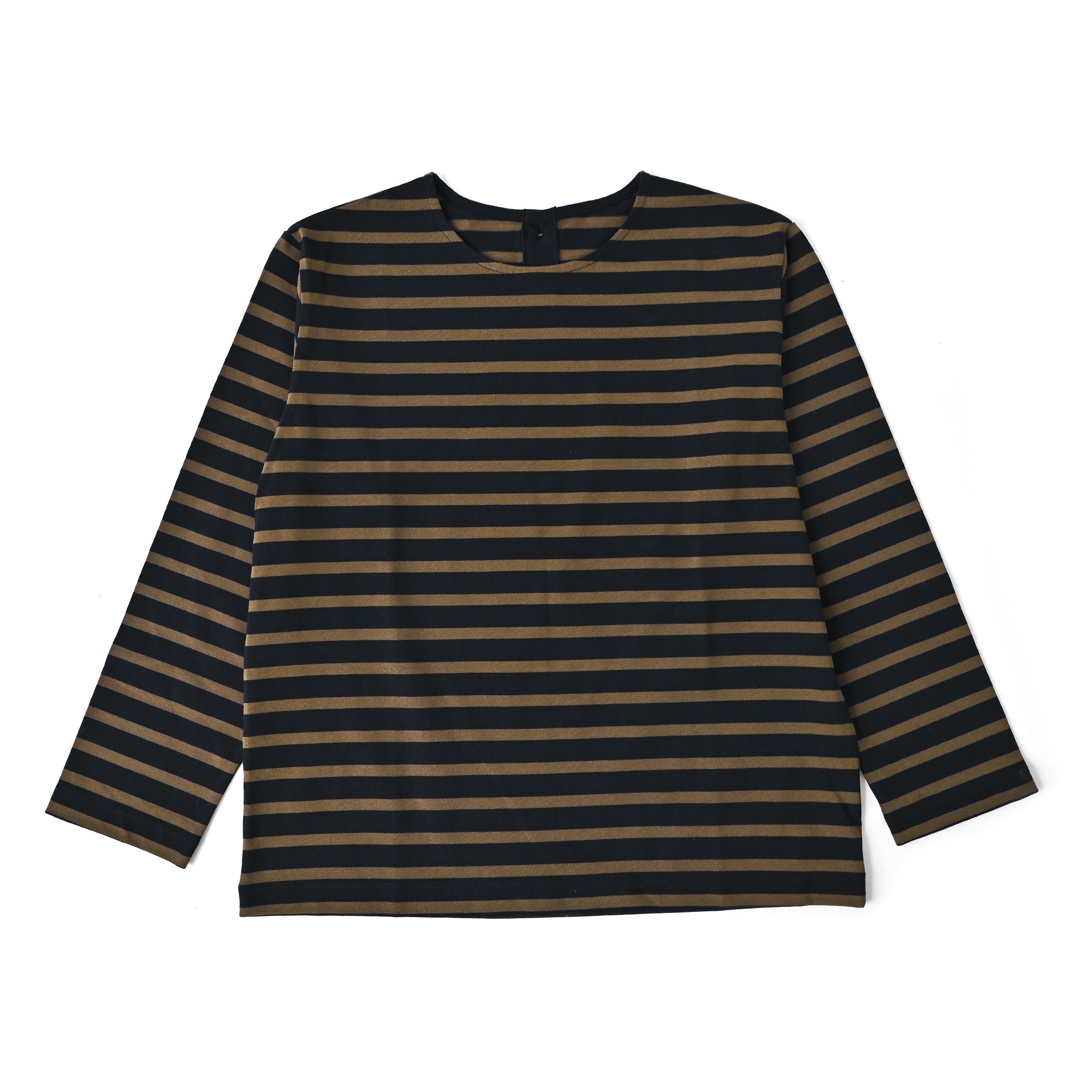 ボーダーカットプルオーバー 長袖