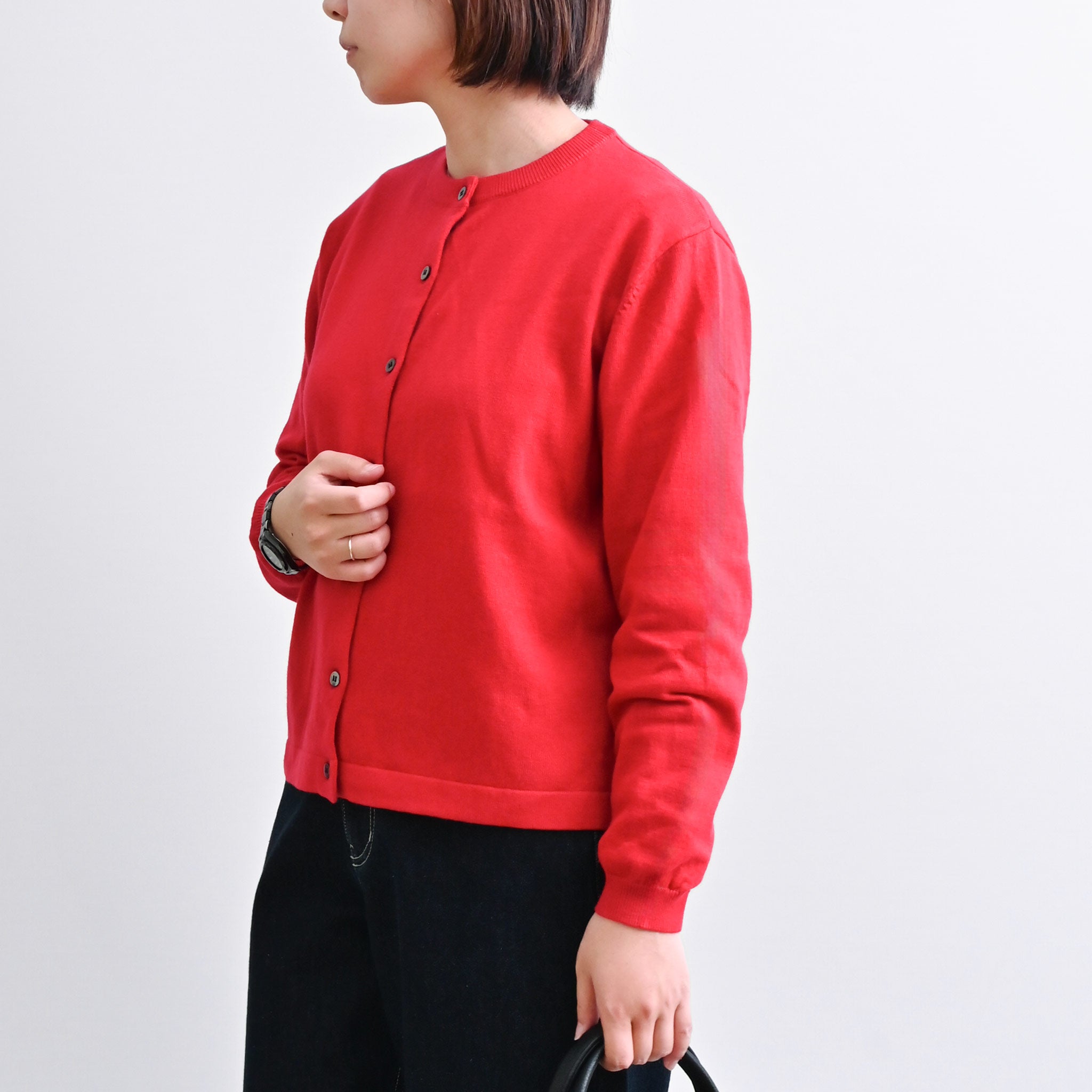 プレーンラインカーディガン 長袖