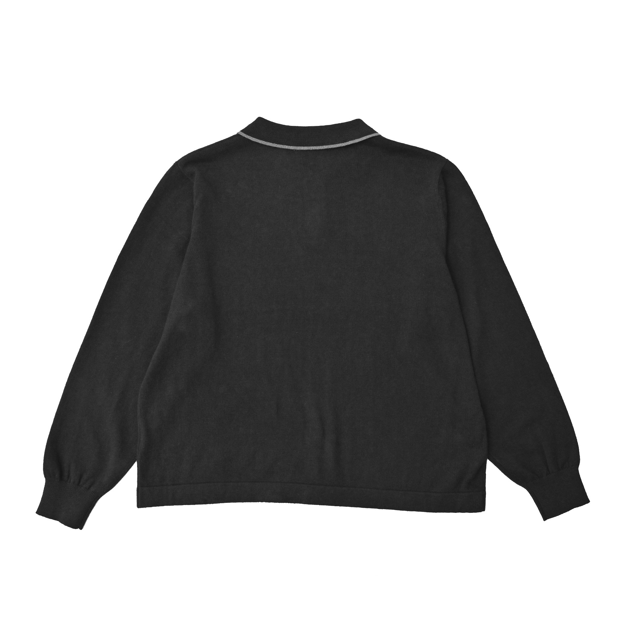 プレーンラインポロエリプルオーバー 長袖